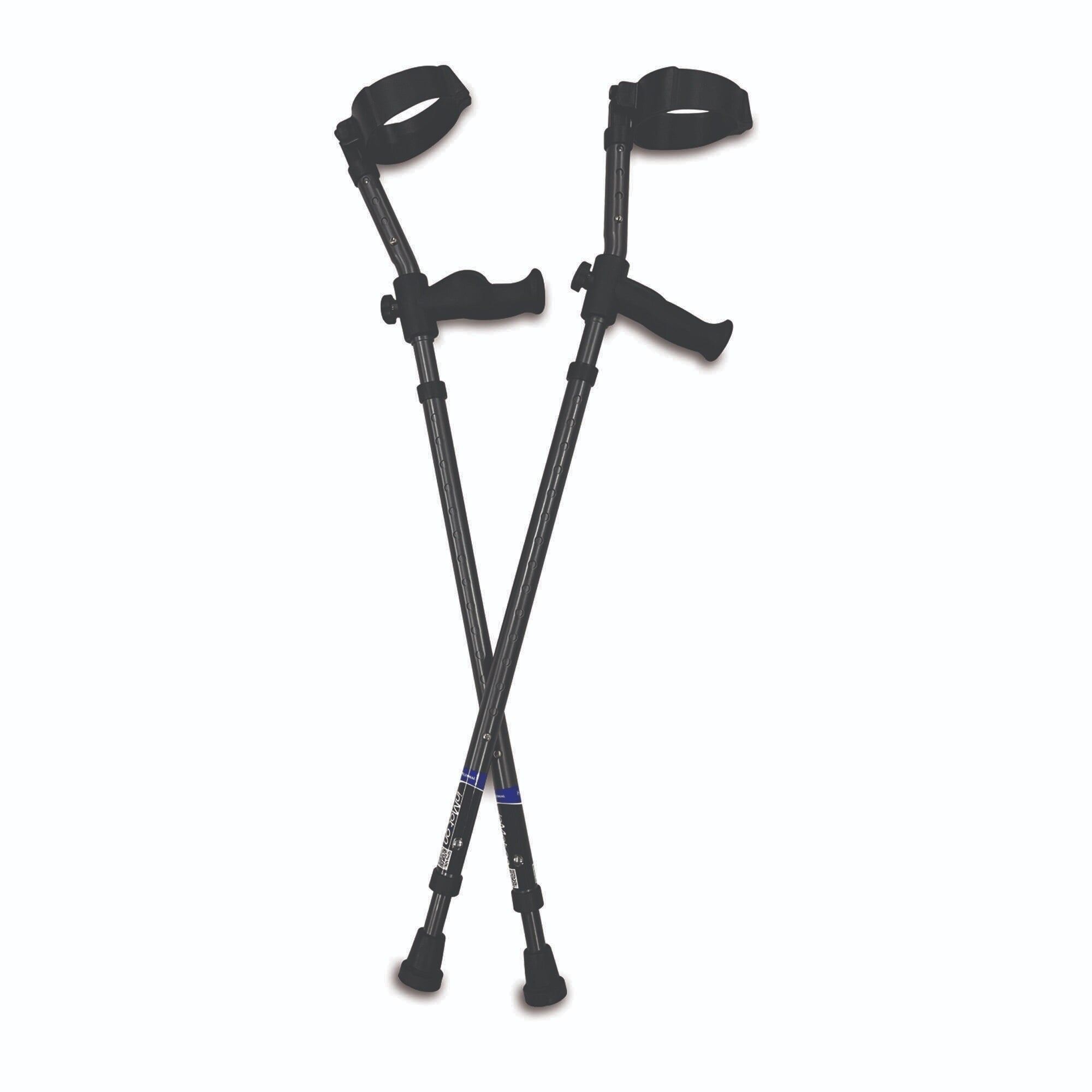 Millennium Medical In-Motion Aluminum Crutches, Adjustable 4'2"-5'5" Short, 21-28.5"