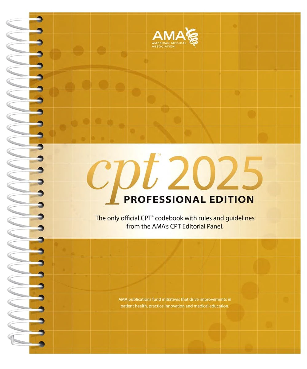 AMA 2025 CPT Professional Coding Book, 8.5" x 11", Each