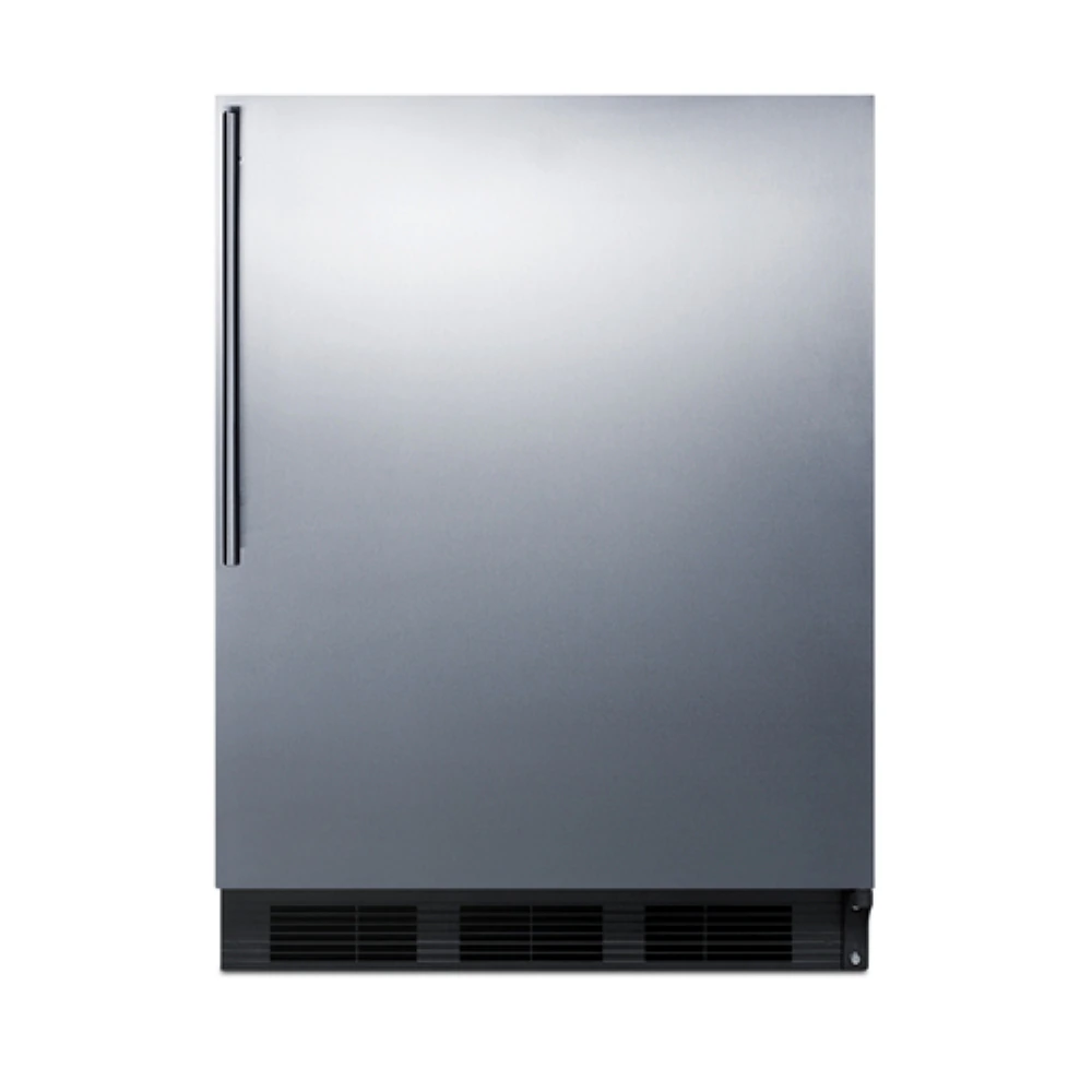 Summit Breakroom Refrigerator, 24" Wide Built-In All-Refrigerator, 5.5 Cu Ft, Solid Door, Automatic Defrost