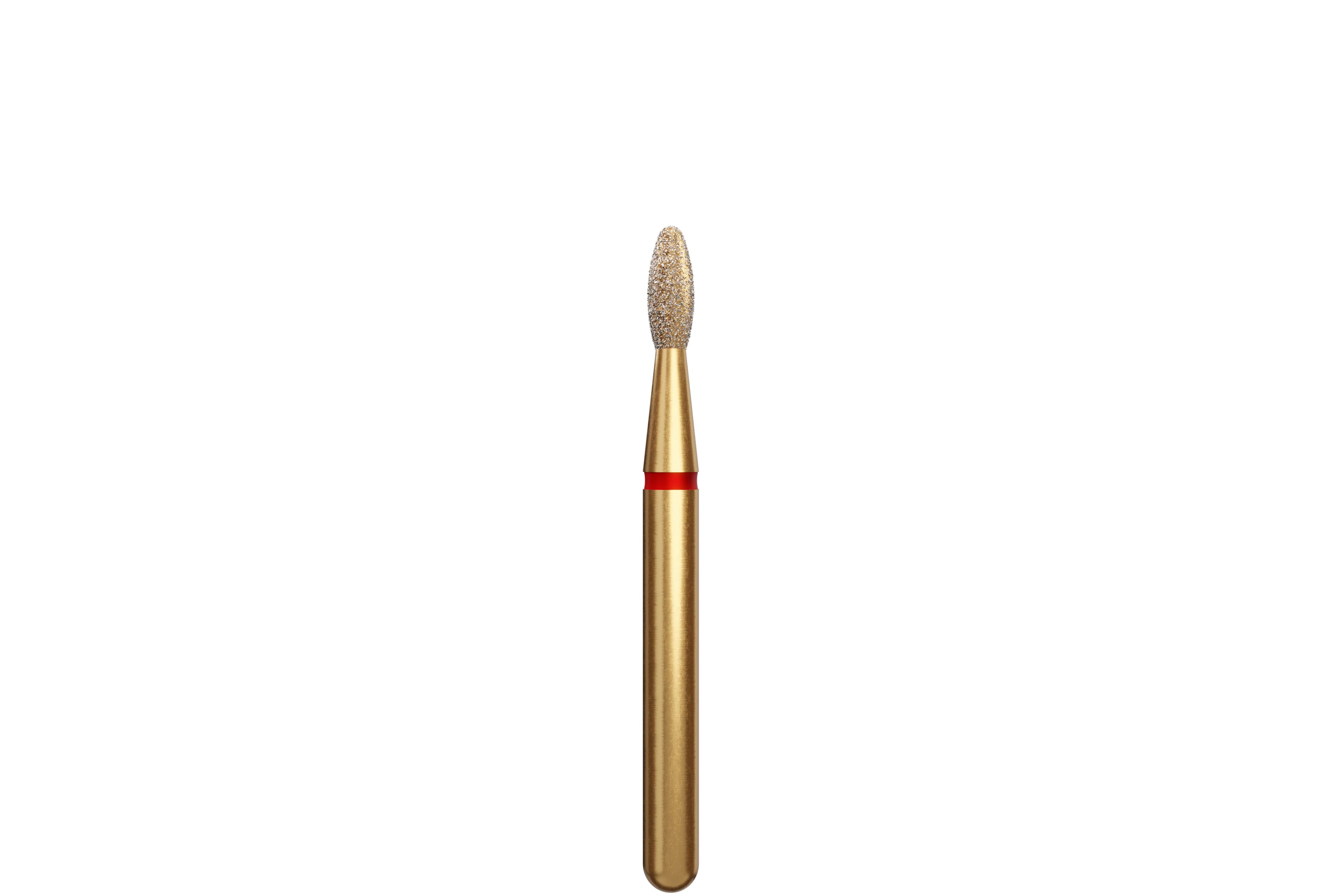 Coltene Alpen Multi-Use Multilayer Diamond Bur, Fine Grit, Egg/Football Shape, Friction Grip, #379-016, 1.6 mm Head Diameter, 3.5 mm Head Length, 5/Pkg