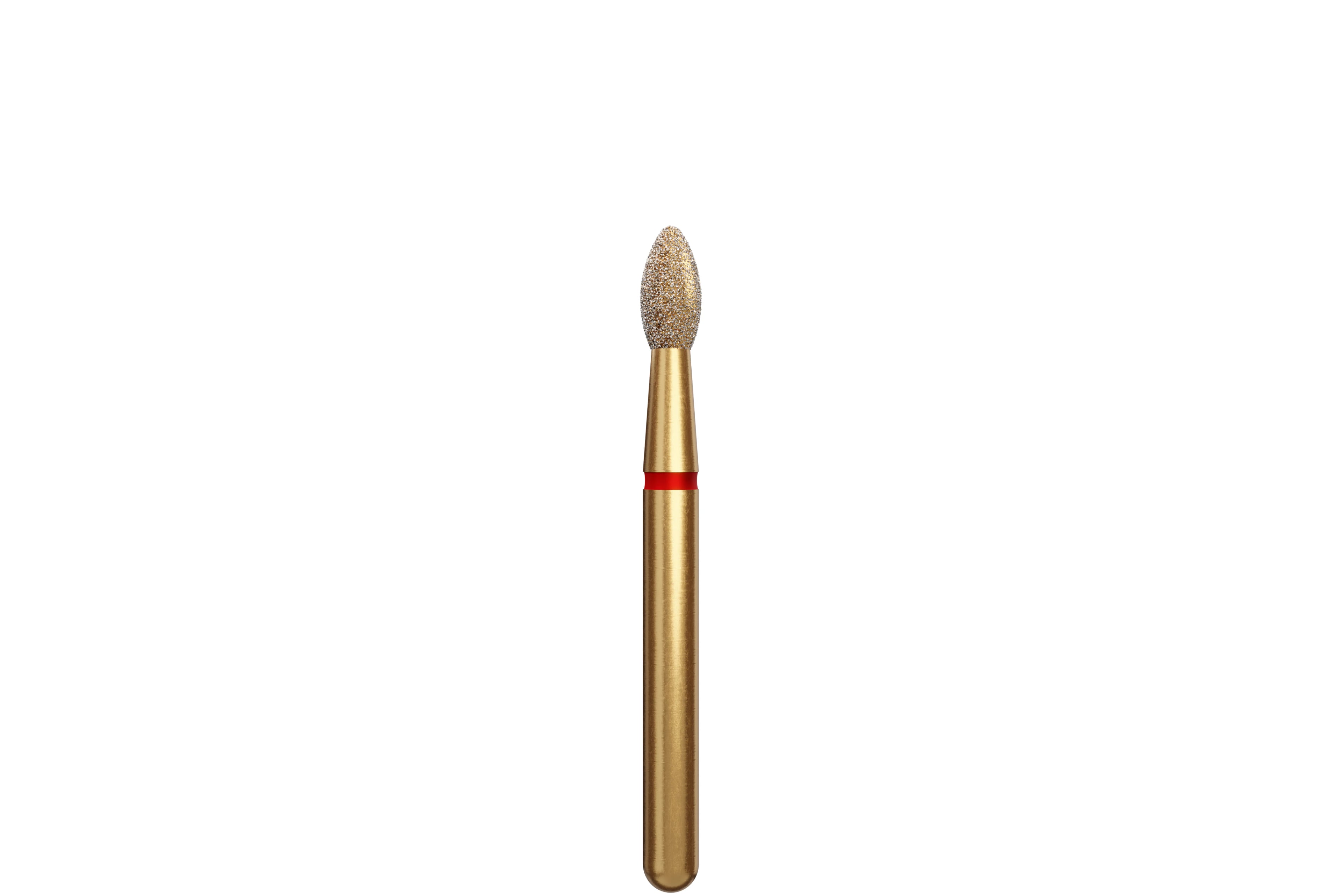 Coltene Alpen Multi-Use Multilayer Diamond Bur, Fine Grit, Egg/Football Shape, Friction Grip, #379-018, 1.8 mm Head Diameter, 3.5 mm Head Length, 5/Pkg