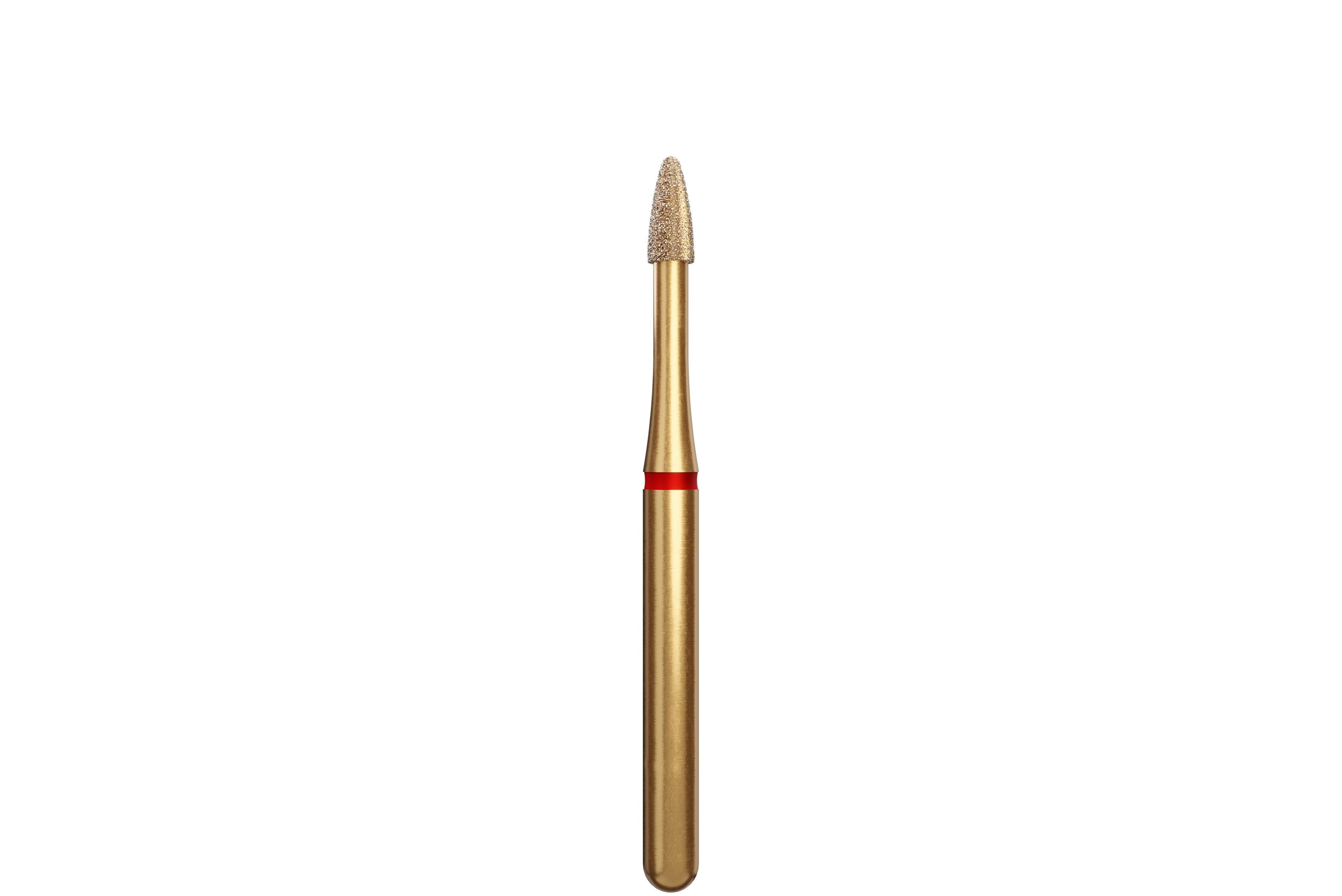 Coltene Alpen Multi-Use Multilayer Diamond Bur, FG, Fine, Football/Bullet, #390-014, 1.4 mm Head Diameter, 3 mm Head Length, 5/Pkg
