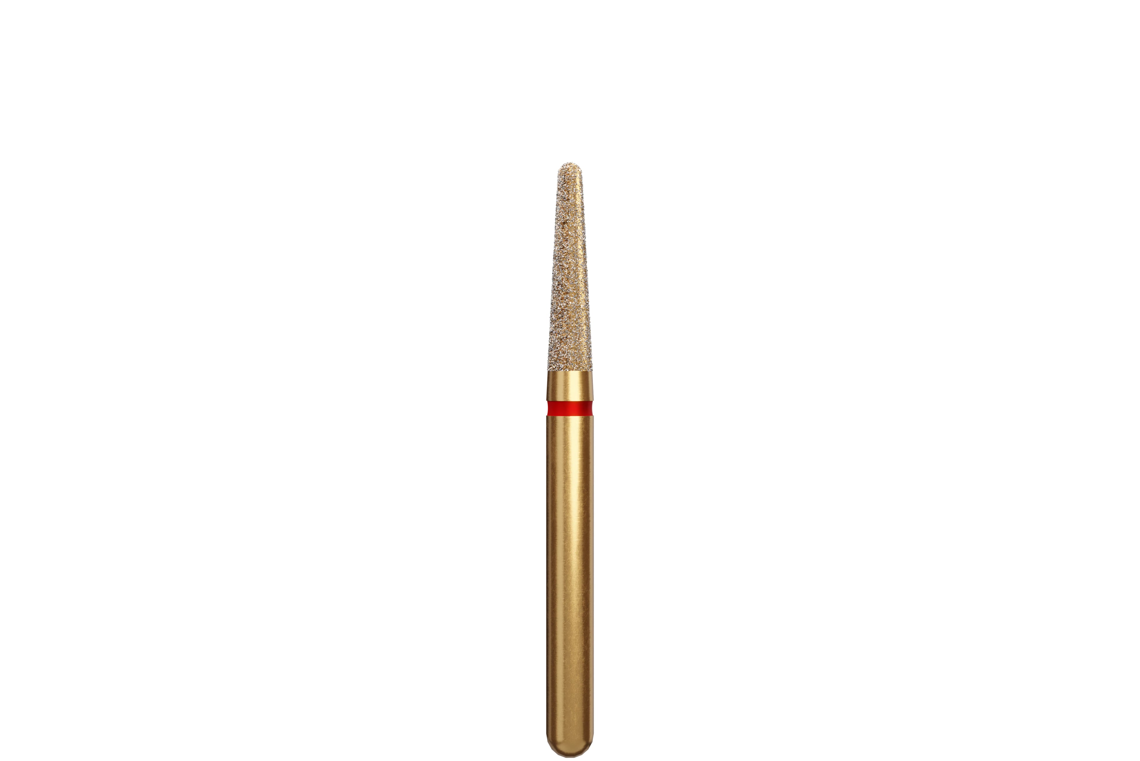Coltene Alpen Multi-Use Multilayer Diamond Bur, Fine Grit, Round End Taper, FG, #856-016, 1.6 mm Head Diameter, 7 mm Head Length, 5/Pkg