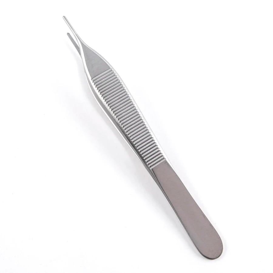 Sklar Sklarlite XD Adson Dressing Forceps, Straight, 4-3/4", Serrated, Stainless Steel, Each