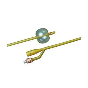 Bardex Urethral Catheter, Round Tip, Latex, 24Fr, 5cc, Sterile, 6-Eye
