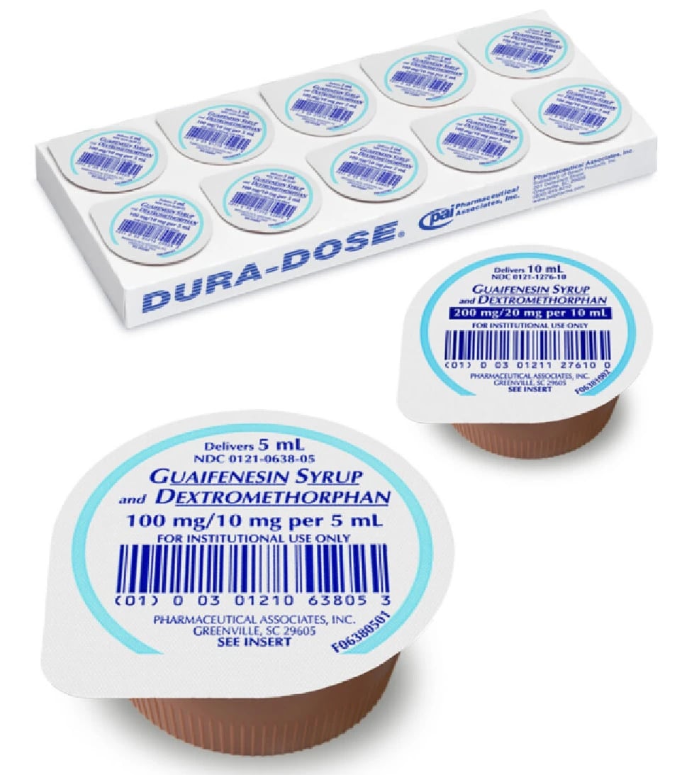 Guaifenesin DM Oral Syrup 200/20mg, 10mL Unit Dose, 5x10, 100/Case
