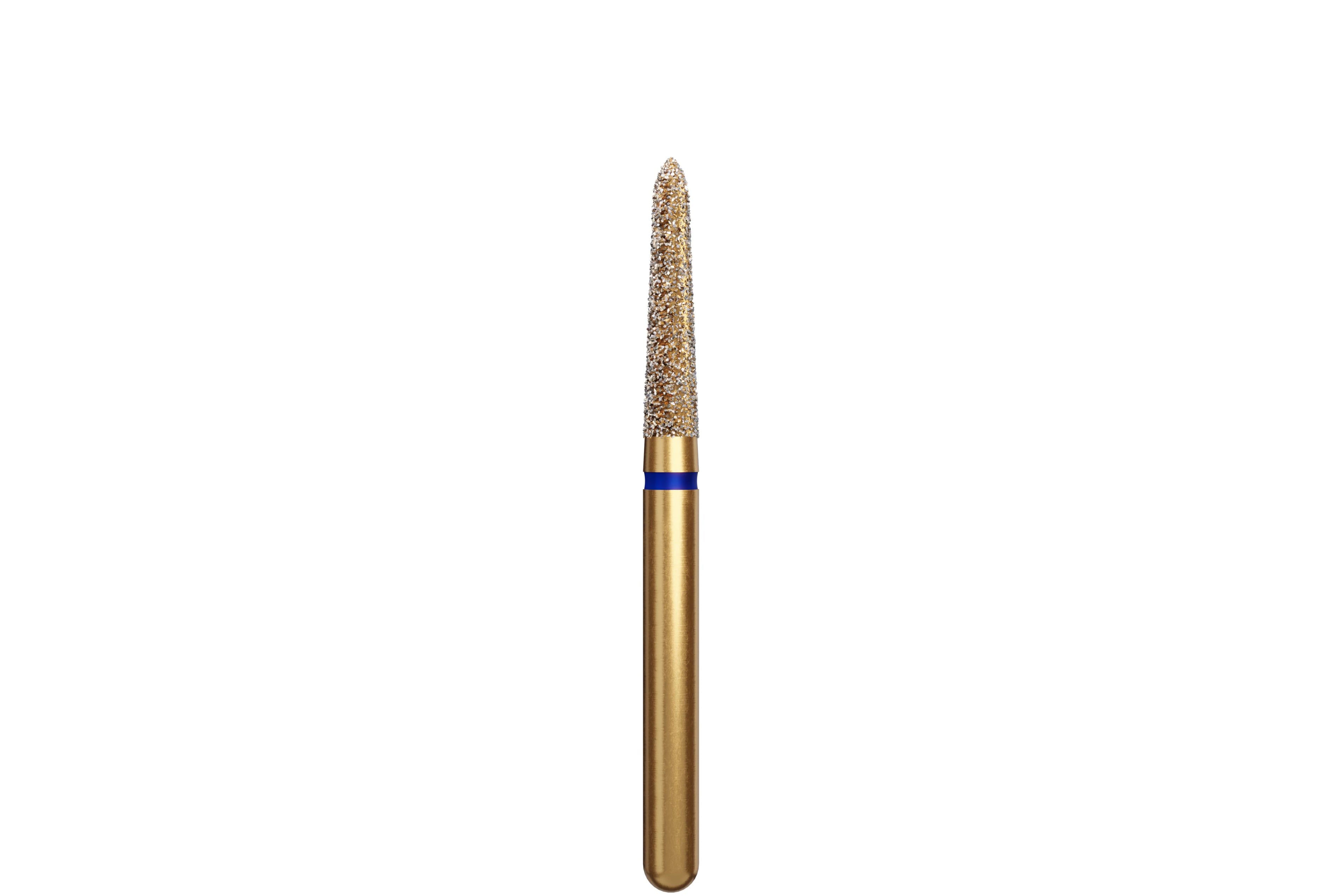 Coltene Alpen Diamond Bur FG 878K-018, Medium Grit, Tapered Torpedo/Curettage, 1.8 mm Head Diameter, 8 mm Head Length, 5/Pkg