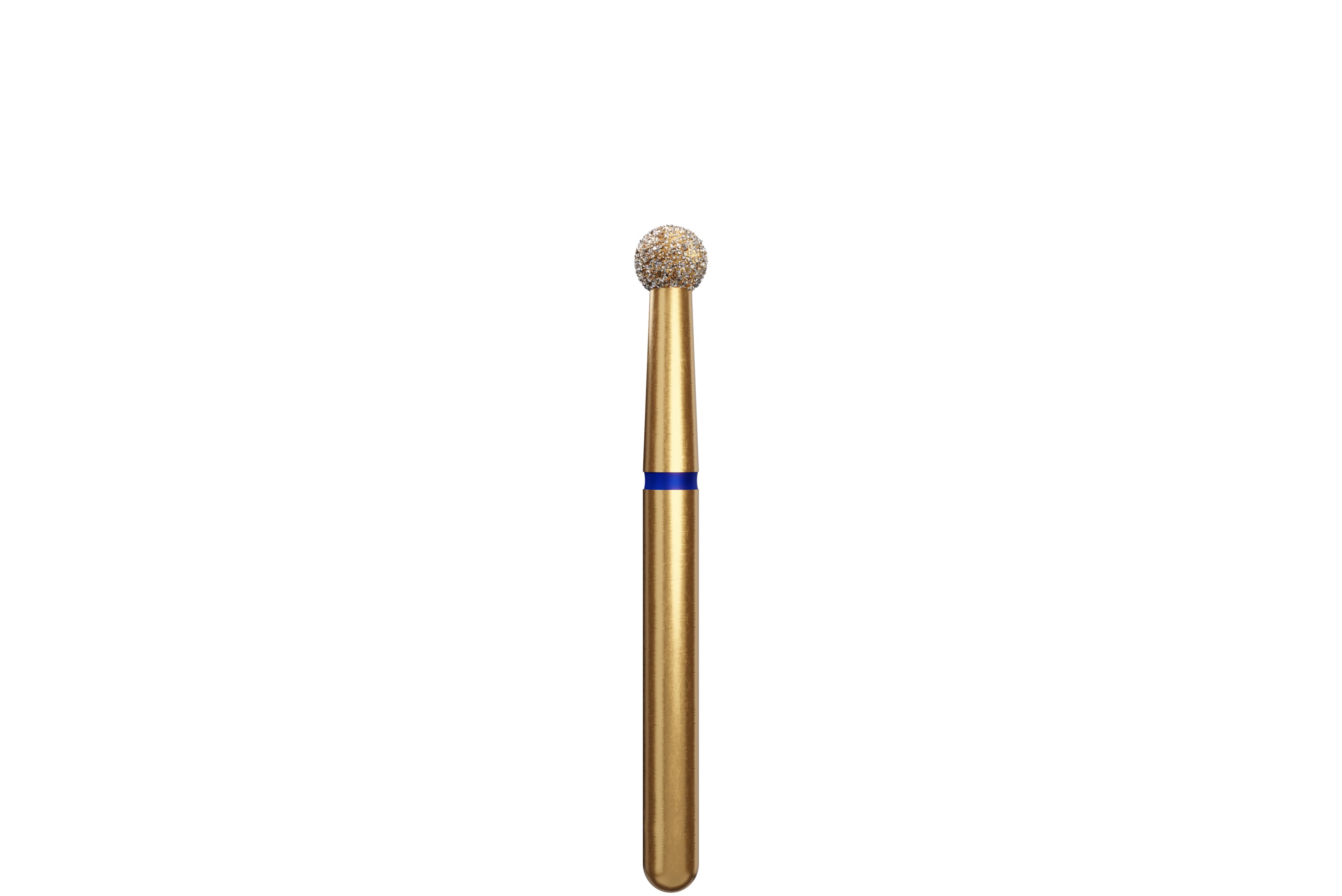 Coltene Alpen Multi-Use Multilayer Diamond Instrument, FG, Round, #801, Medium Grit, 2.3 mm Head Diameter, Blue Ring, 50/Pkg, G801-314-023-02.3