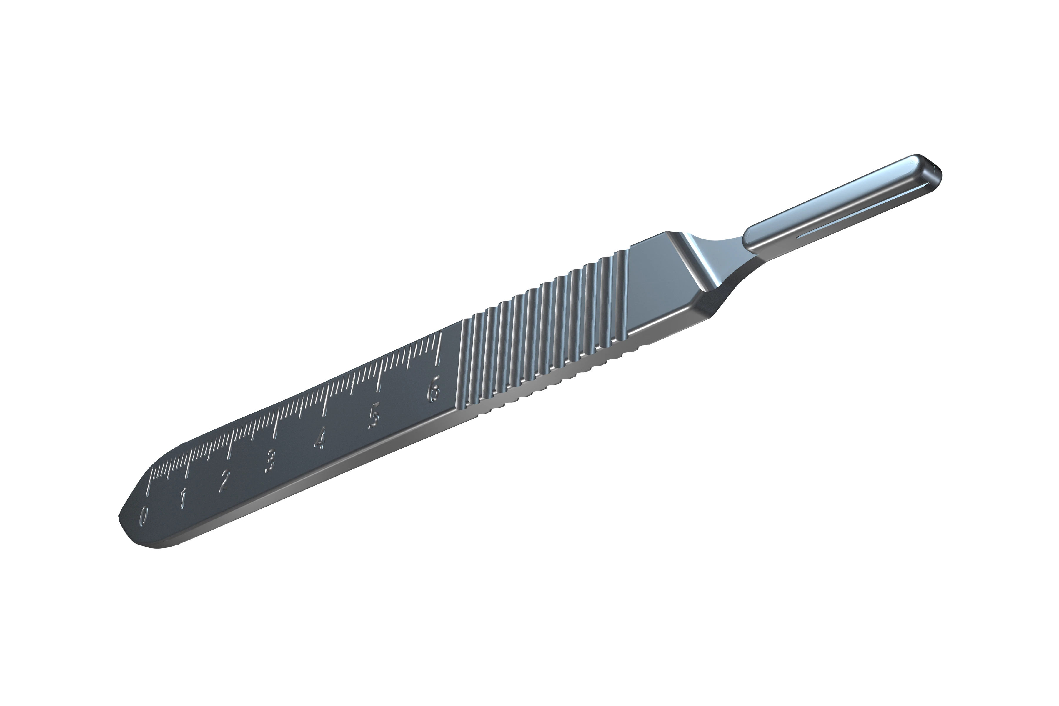 AccuThrive Scalpel Handle #3 with Ruler, Stainless Steel