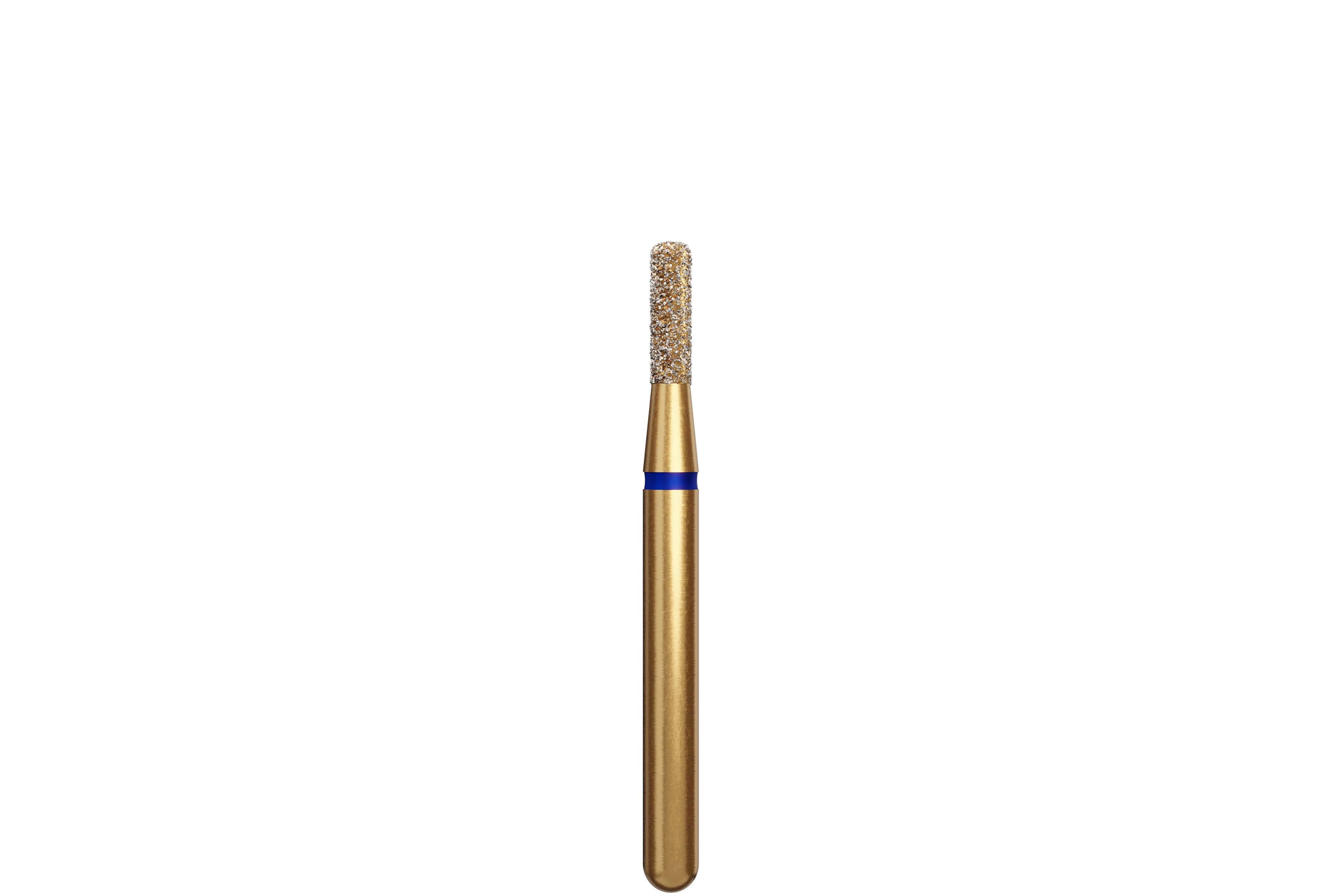 Coltene Alpen Multi-Use Multilayer Diamond Bur, FG, Medium Grit, Rounded End Cylinder, 1.4 mm Head Diameter, 4.0 mm Head Length, 5/Pkg, #835R-014