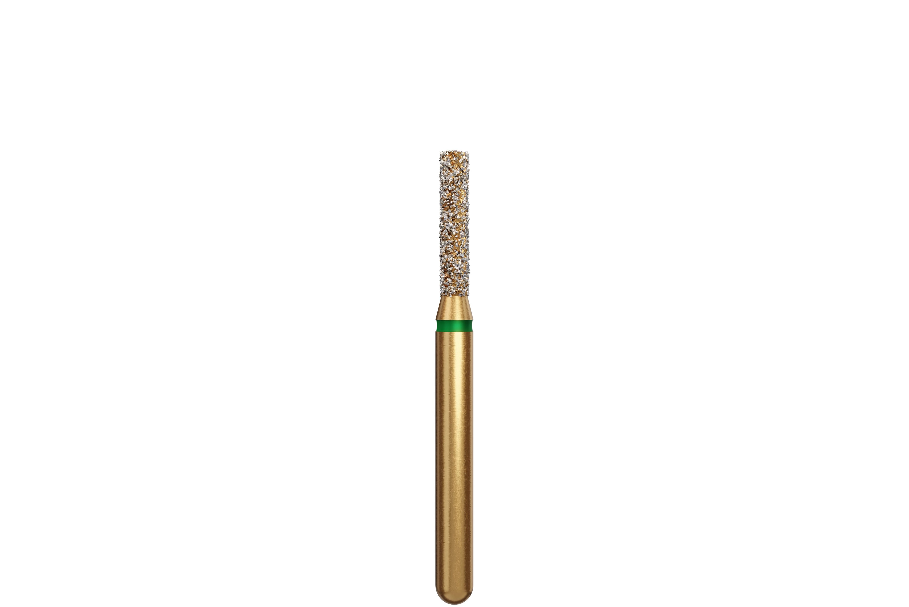 Coltene Alpen Multi-Use Multilayer Diamond Bur, FG, Coarse, Flat End Cylinder, #836-014, 1.4 mm Head Diameter, 6 mm Head Length, 5/Pkg