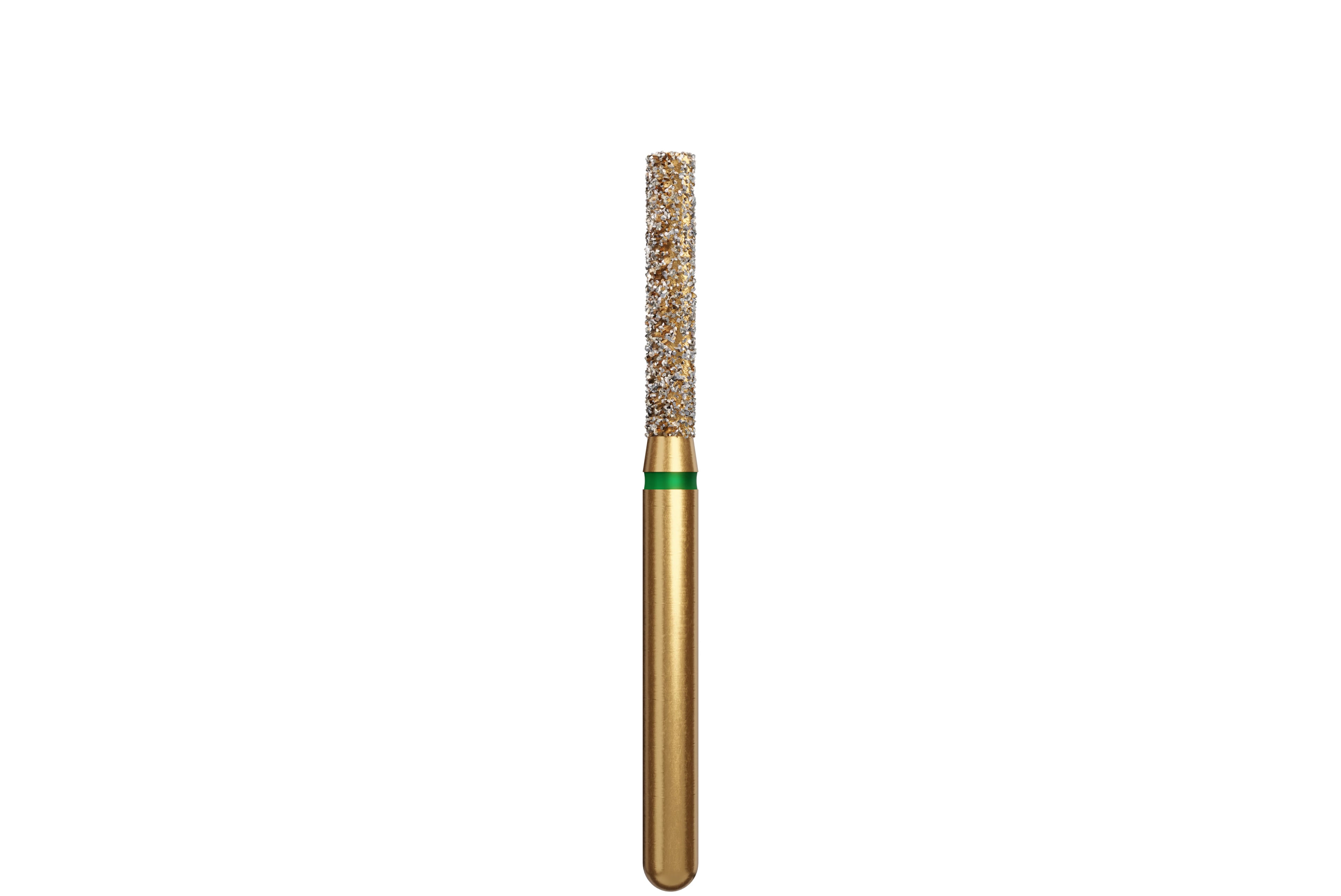 Coltene Alpen Multi-Use Multilayer Diamond Bur, FG, Coarse, Flat End Cylinder, #837-016, 1.6 mm Head Diameter, 8 mm Head Length, 5/Pkg