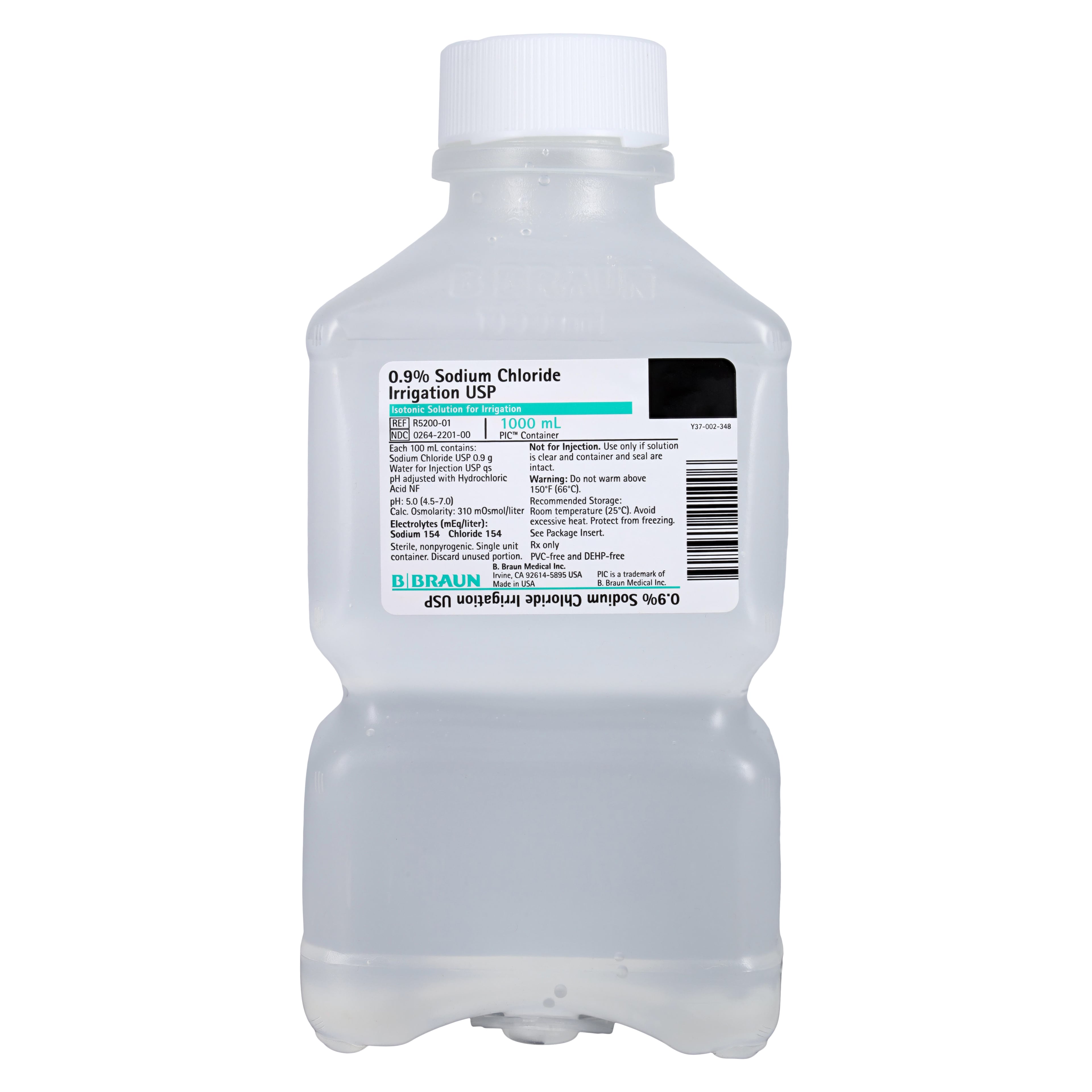 Optimal 0.9% Sodium Chloride Irrigation USP, 1000 mL Bottle, Case of 16