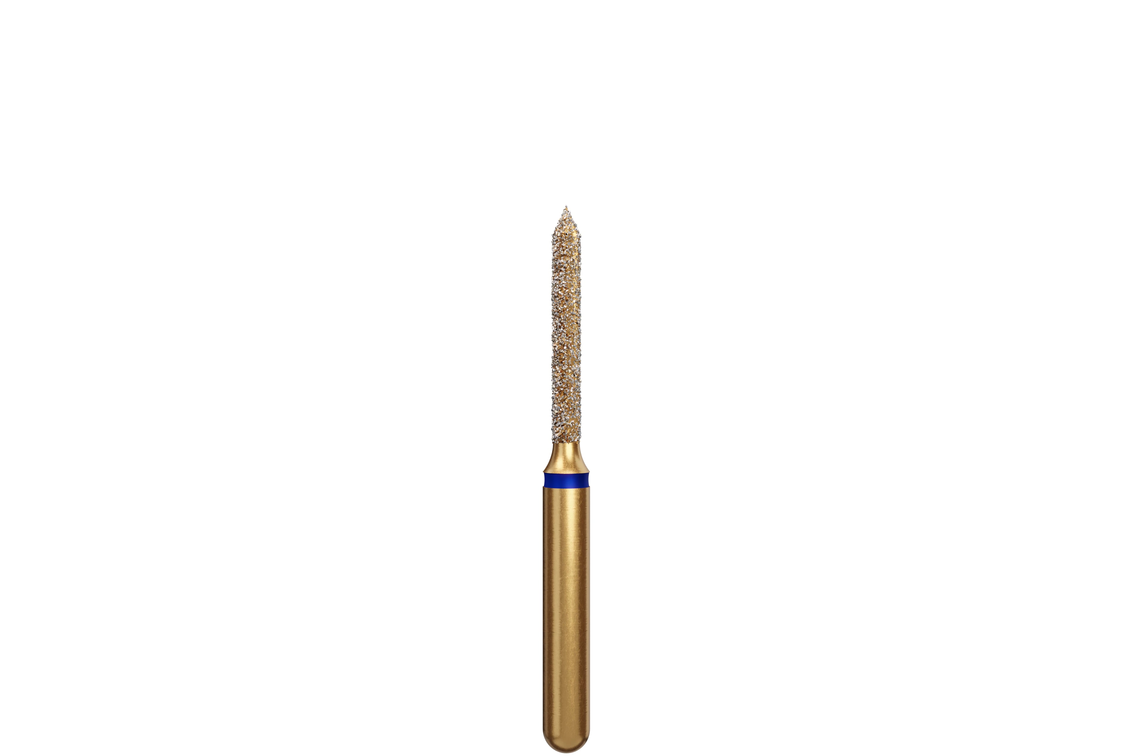 Coltene Alpen Multi-Use Multilayer Diamond Bur, Beveled Cylinder, Medium Grit, Friction Grip Short Shank, #885-012, 1.2 mm Head Diameter, 8 mm Head Length, 5/Pkg