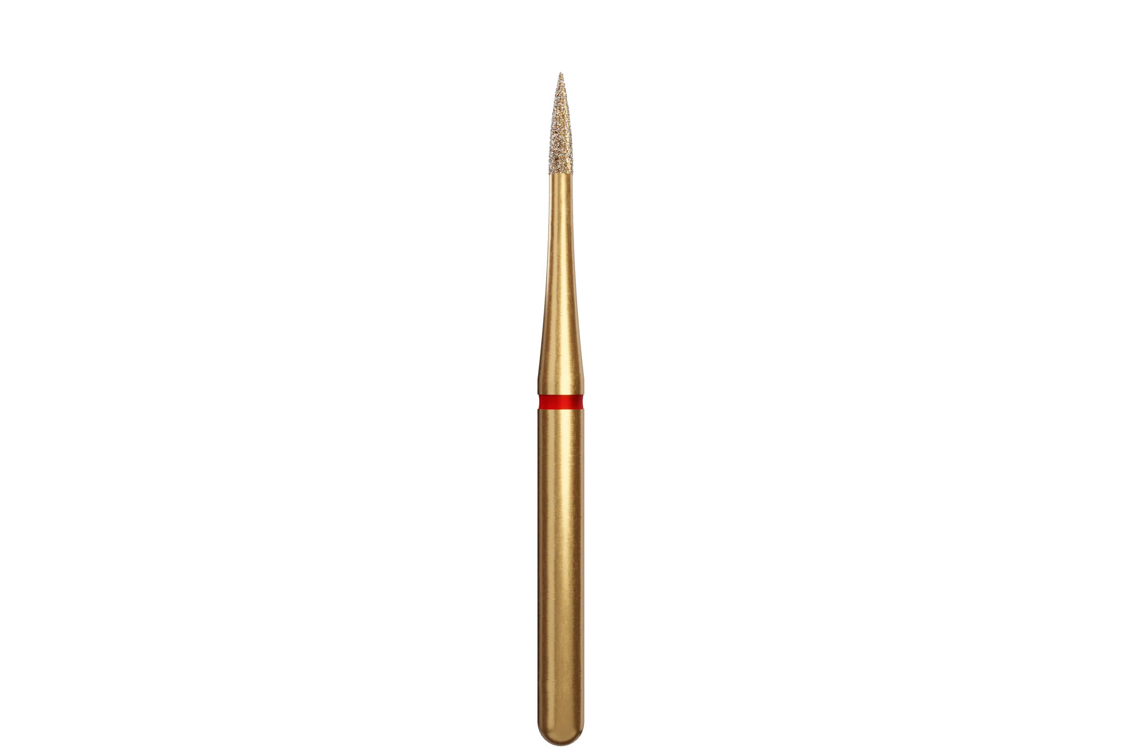 Alpen Diamond Bur, FG, Flame, Fine, Red, #889-009F, 0.9 mm Head Diameter, 3.5 mm Head Length, 5/Pk, 60032657