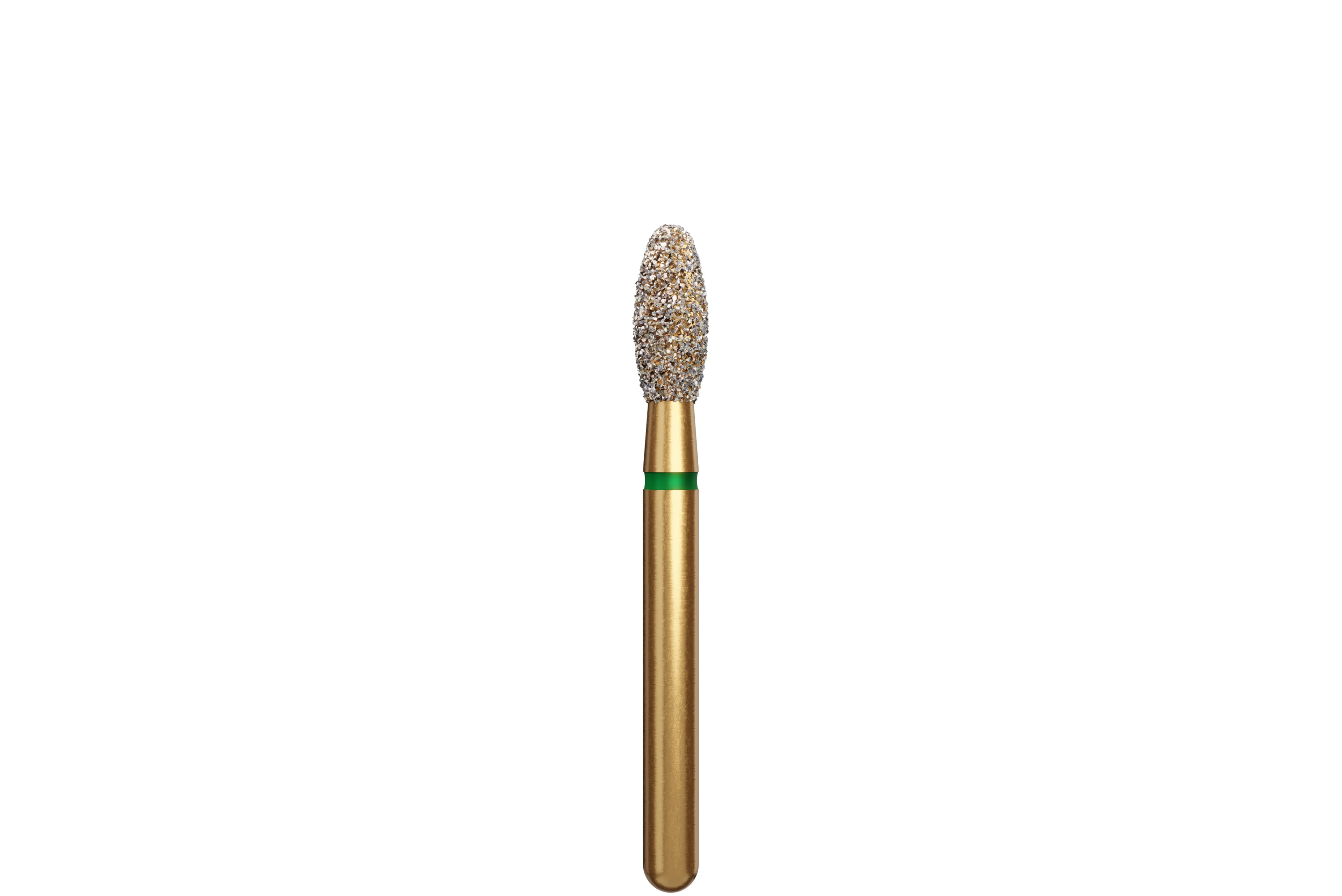 Coltene Alpen Multi-Use Multilayer Diamond Bur, FG, Coarse, Egg/Football, #379-023, 2.3 mm Head Diameter, 5 mm Head Length, 5/Pkg