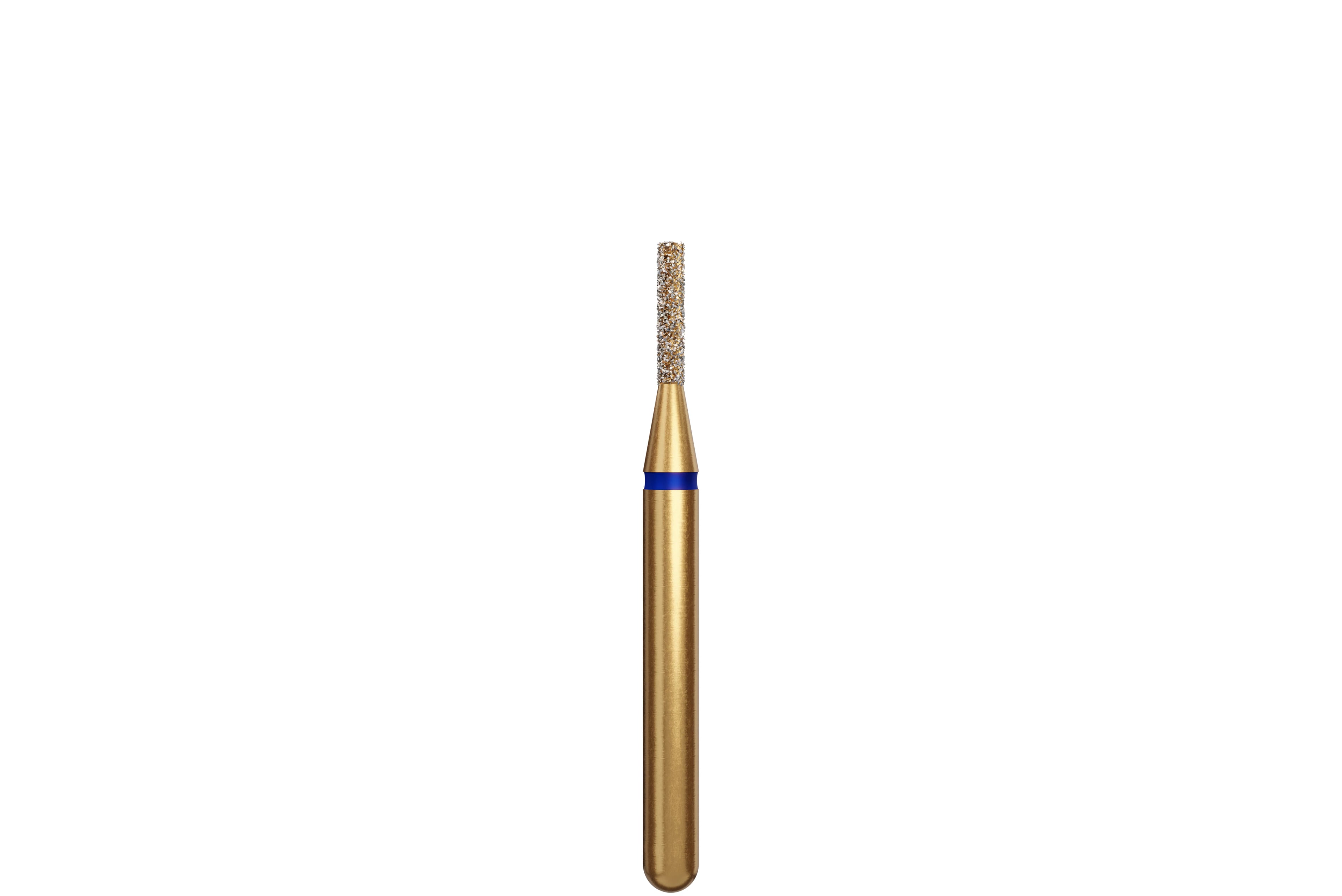 Alpen Multi-Use Diamond FG #835 Flat End Cylinder, Medium Grit, Blue Ring, 1.0mm Diameter x 4.0mm Length, Pack of 5, G835-314-010-04.0