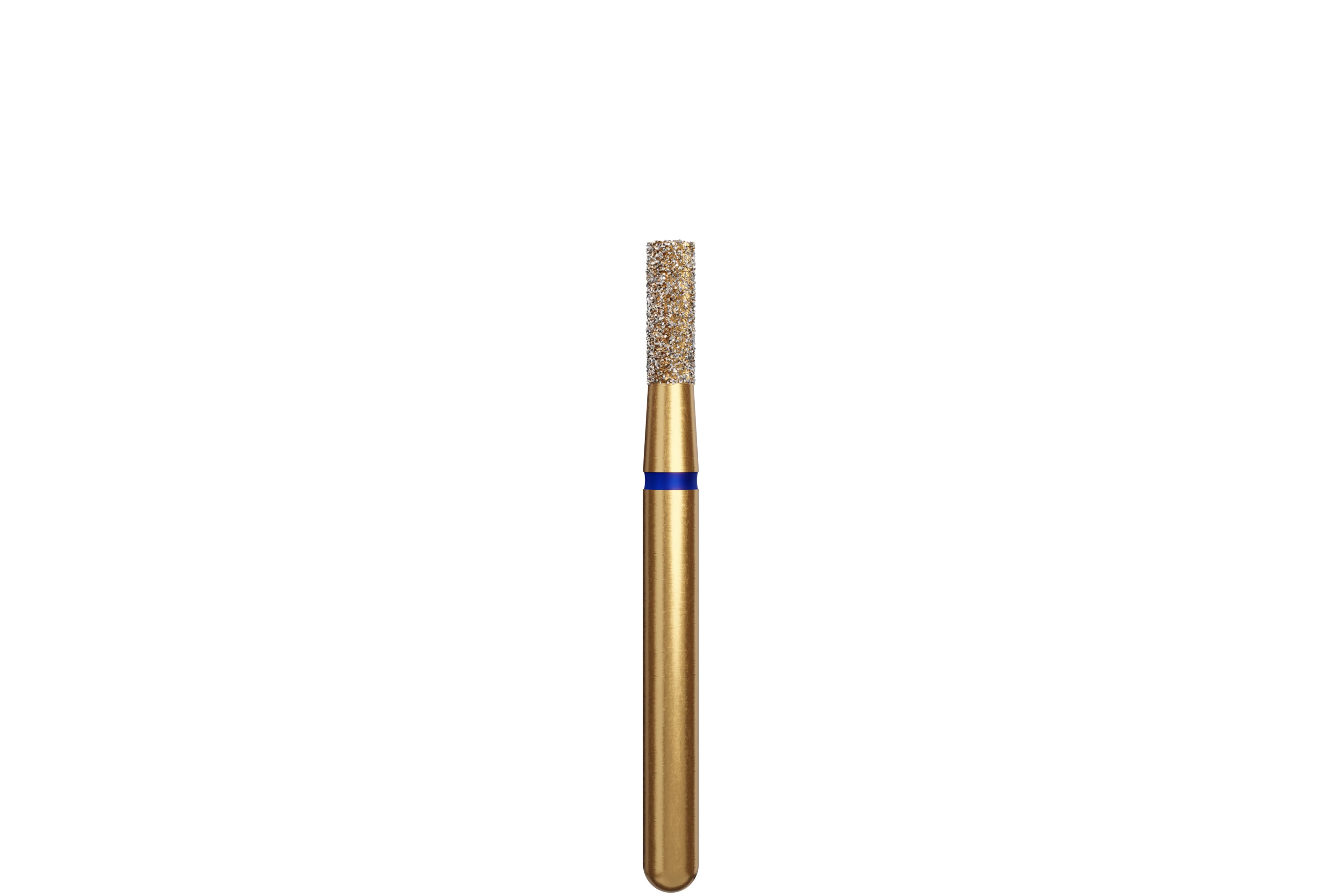 Coltene Alpen Multi-Use Multilayer Diamond Bur, FG, Medium Grit, Blue Ring, Flat End Cylinder #835, 1.6 mm Head Diameter, 4 mm Head Length, 5/Pkg (G835-314-016-04.0)