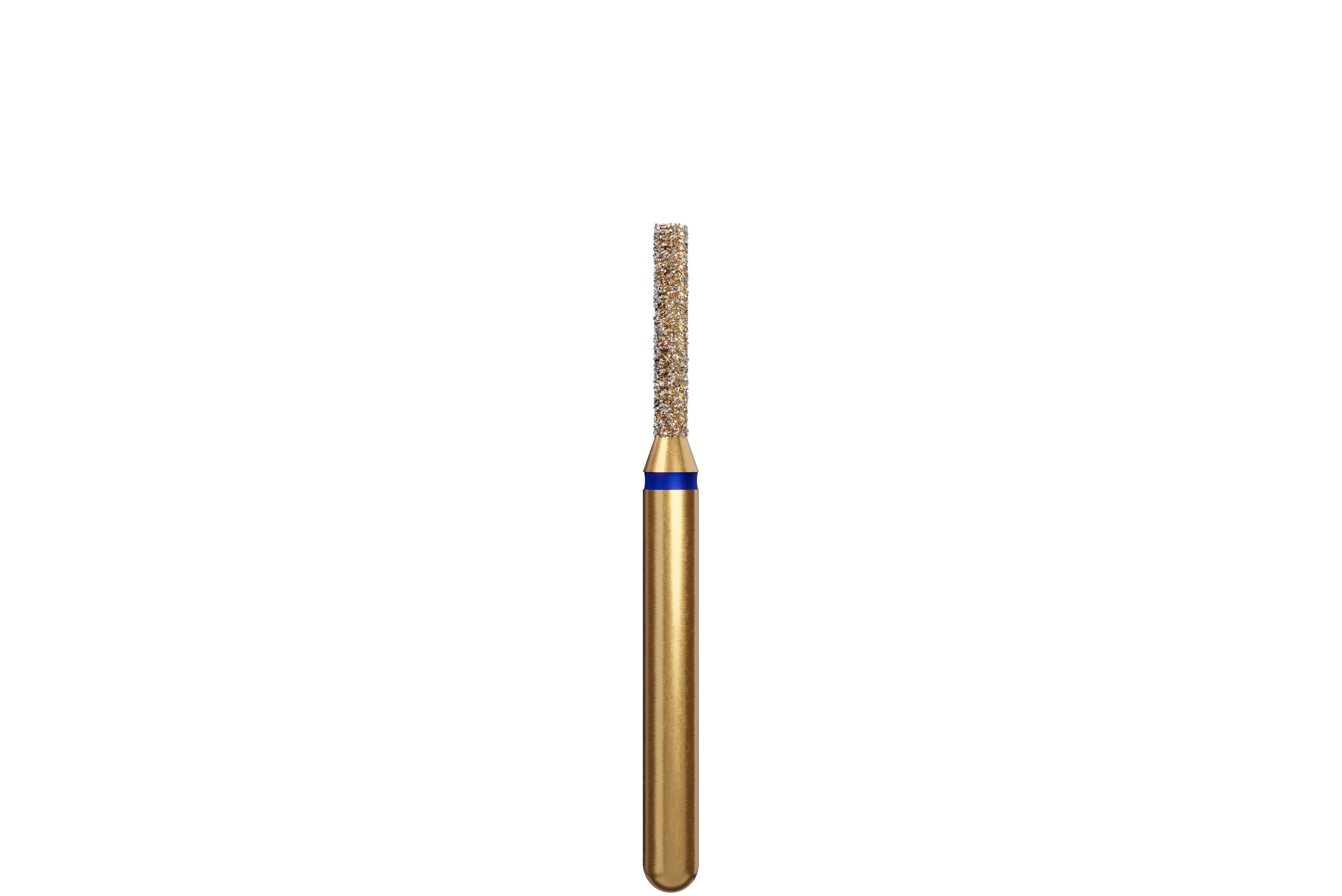 Coltene Alpen Multi-Use Multilayer Diamond Bur, FG, Medium Grit, Flat End Cylinder, #836-012, 1.2 mm Head Diameter, 6 mm Head Length, 5/Pkg