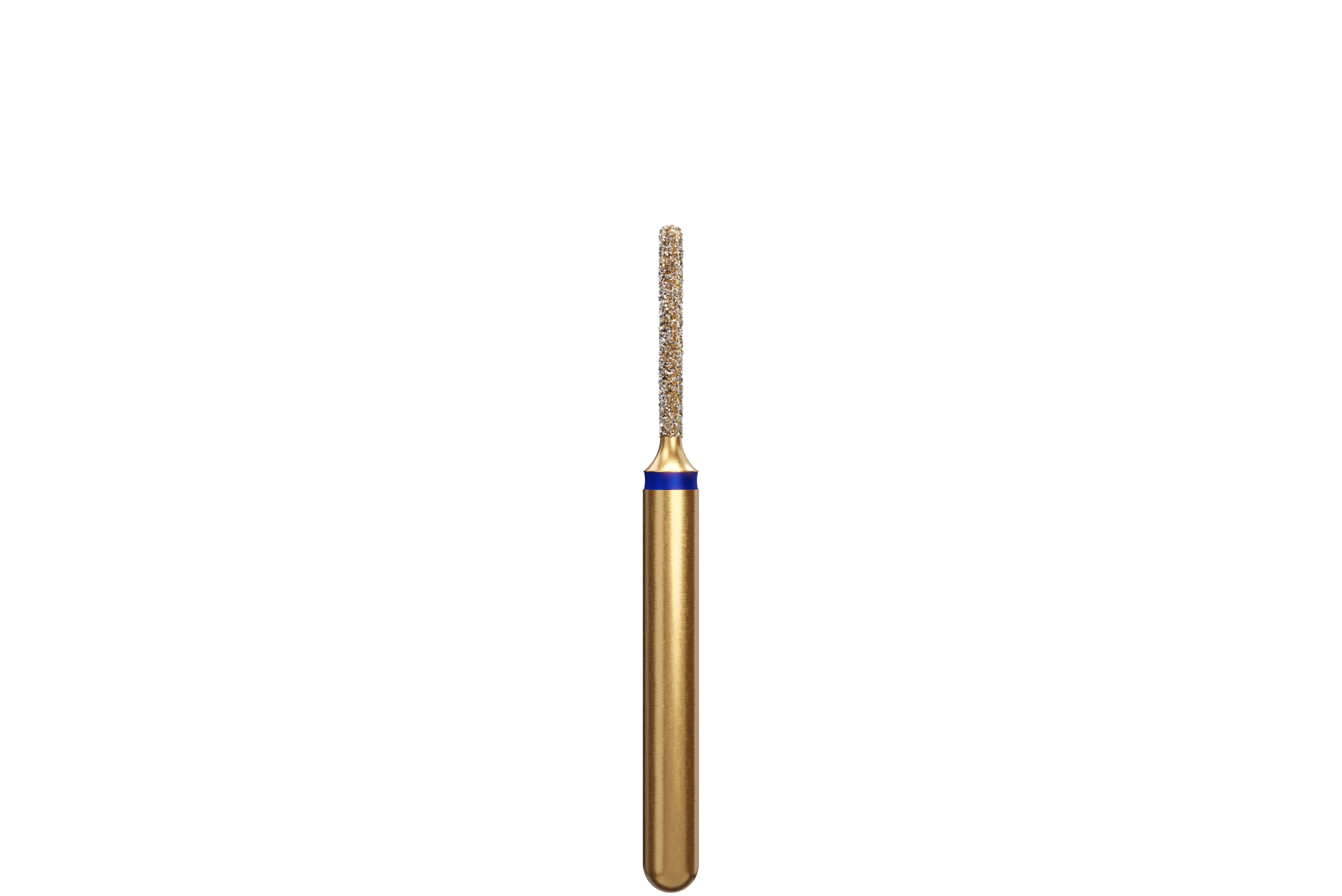 Alpen Multi-Use Multilayer Diamond Instrument, FG, Medium Grit, Rounded Edge Cylinder, Blue Ring, 0.8 mm Head Diameter, 6 mm Head Length, 5/Pkg, #836R
