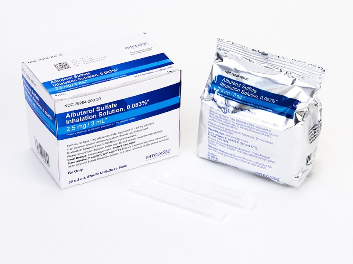 Albuterol Inhalation Solution 0.08%, 3mL Vial, 30/Package