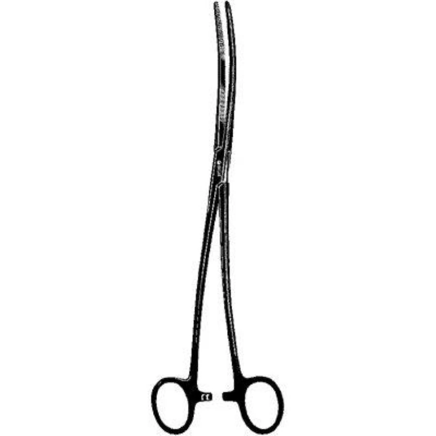 Sklar Black Laser Bozeman Forceps, Double S Curve, 10-1/4", Stainless Steel/Polymer Coated, Non-Sterile, Each