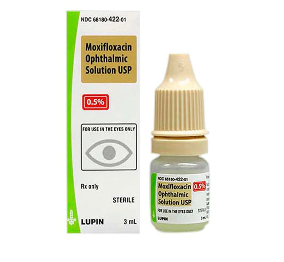 Moxifloxacin HCl Ophthalmic Solution 0.5%, 3mL Bottle, Lupin Pharmaceuticals