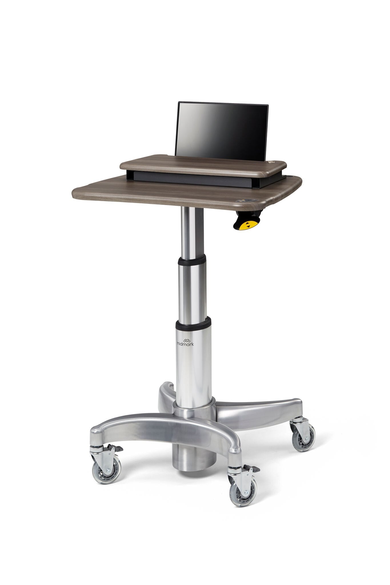 Midmark 6211 Secure Laptop Workstation, with 2 Locking Casters, No Drawer, No Lock
