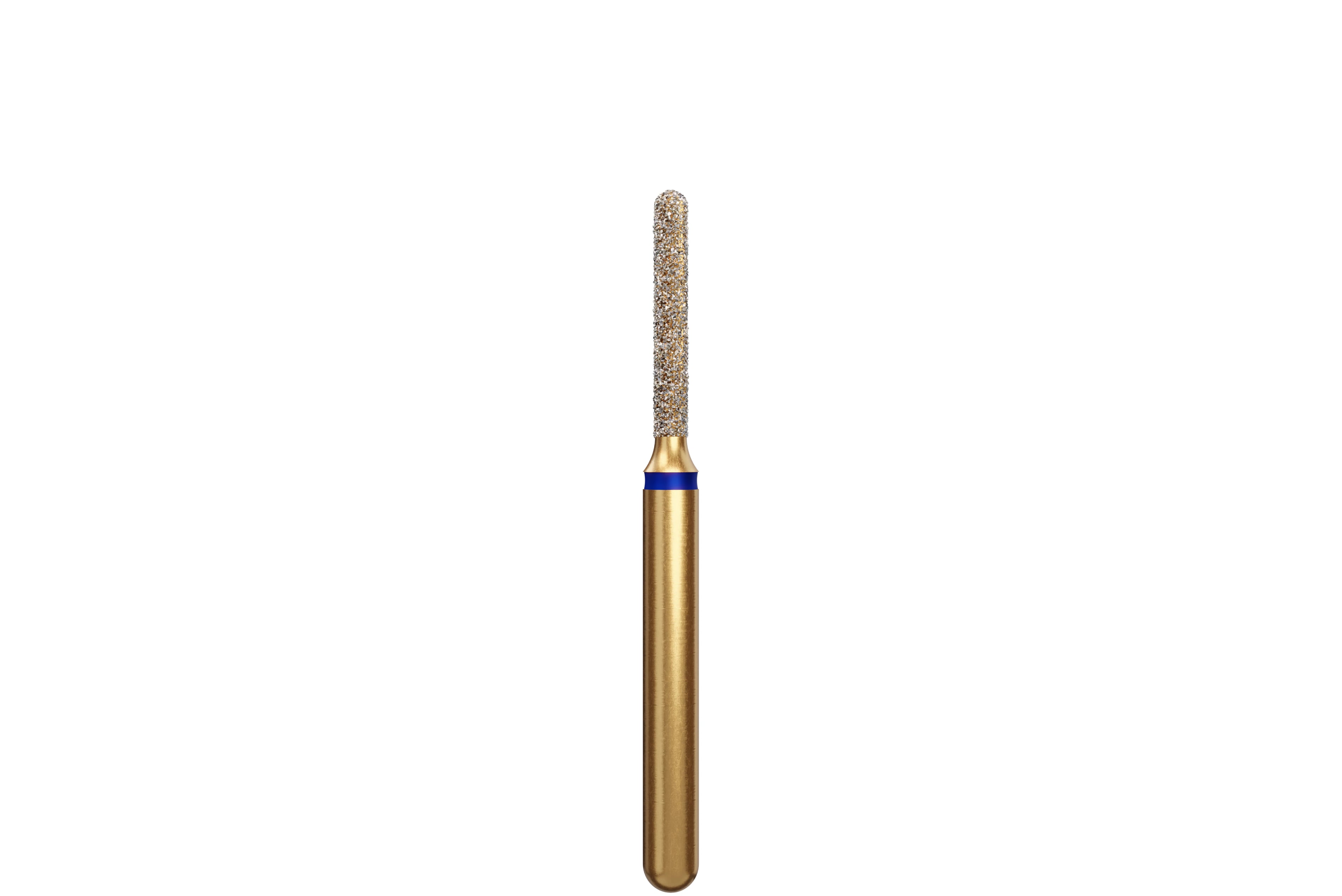 Coltene Alpen Multi-Use Multilayer Diamond Bur, FG, Medium Grit, Round End Cylinder (KS1), 1.2 mm Head Diameter, 7 mm Head Length, 5/Pkg - #KS1-012 (7.0)