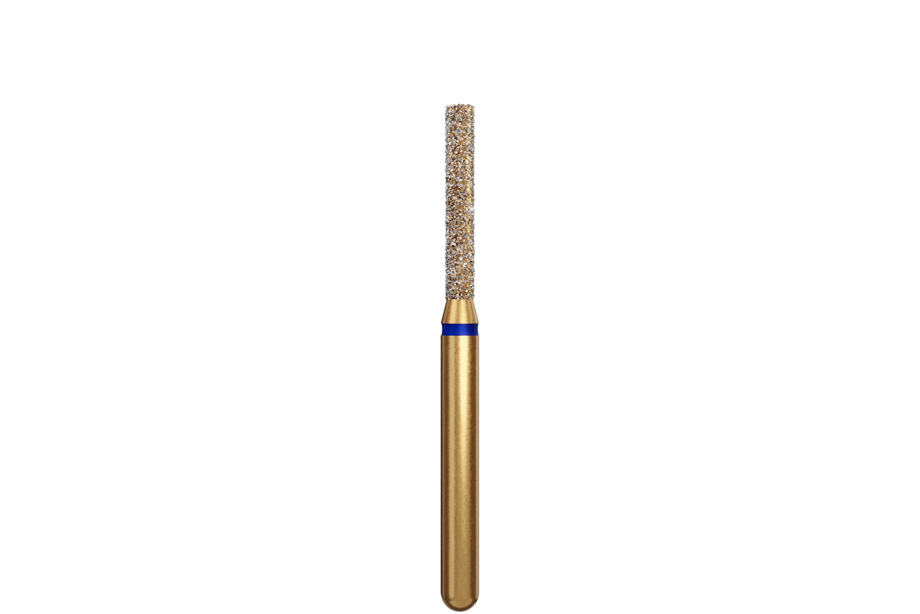 Coltene Alpen Multi-Use Multilayer Diamond Bur, FG, Medium, Flat End Cylinder, #837-014, 1.4 mm Head Diameter, 8 mm Head Length, 5/Pkg