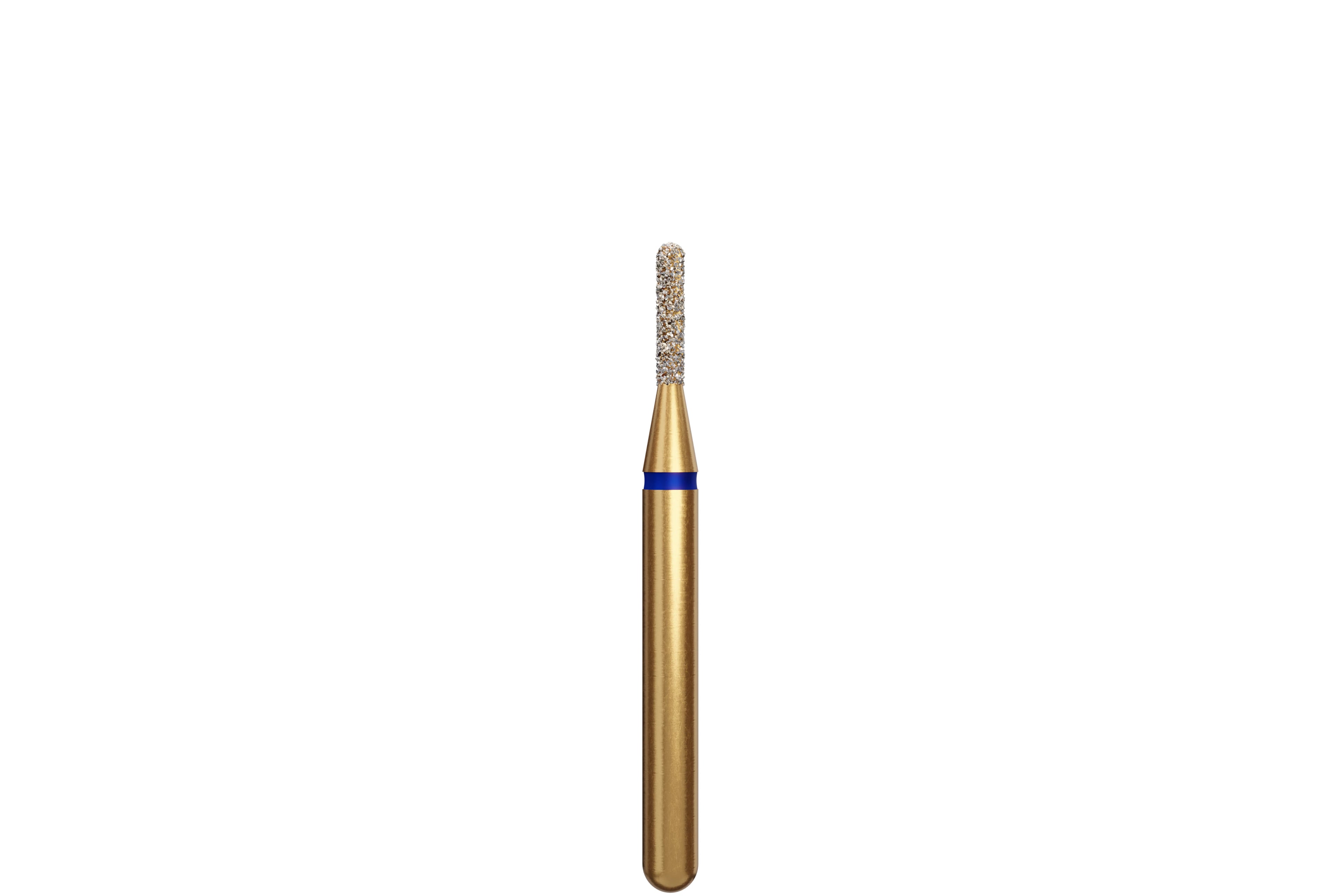 Coltene Alpen Multi-Use Multilayer Diamond Bur, FG, Medium, Round End Cylinder, #838-010, 1 mm Head Diameter, 4 mm Head Length, 5/Pkg