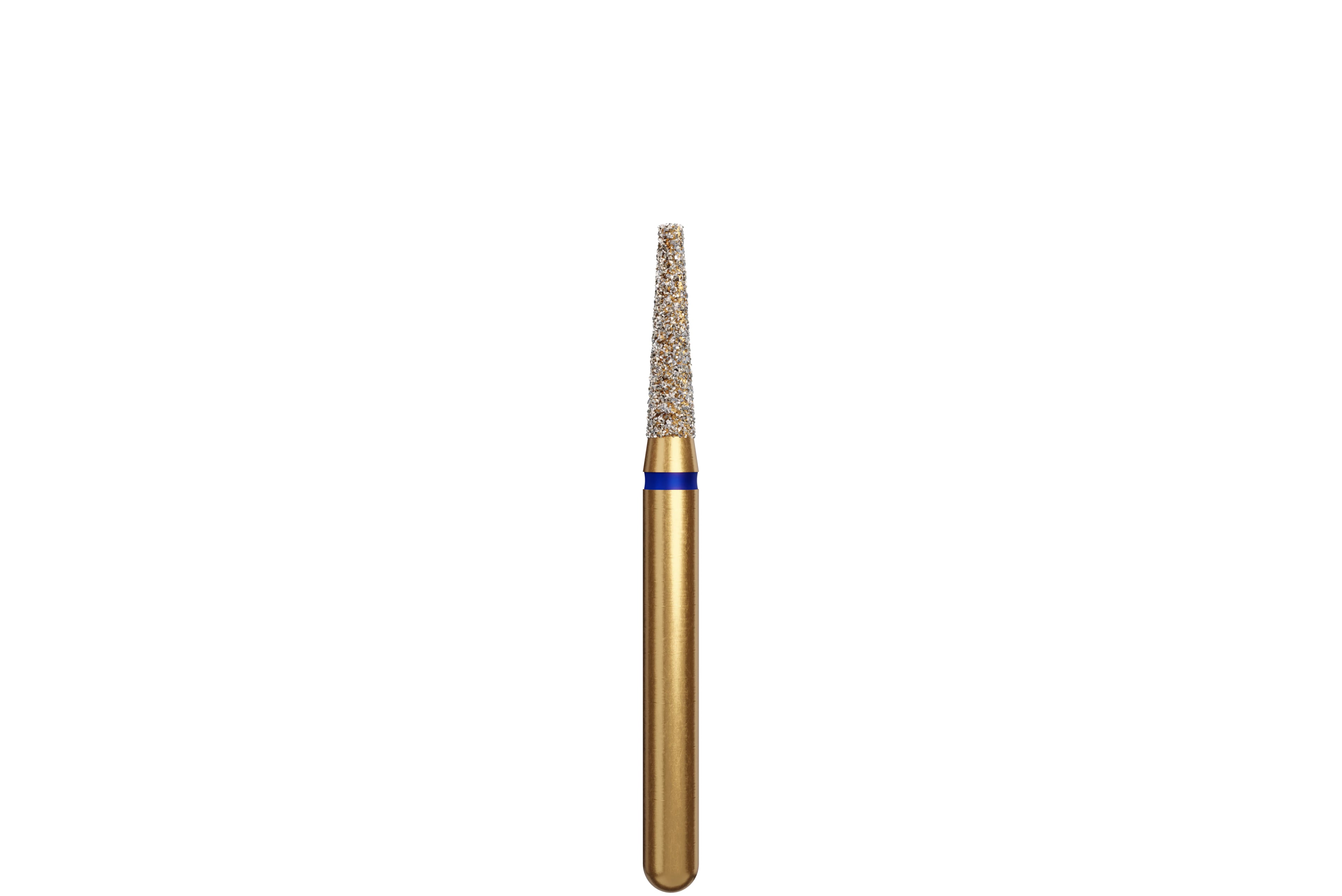 Coltene Alpen Multi-Use Multilayer Diamond Bur, FG, Medium Grit, Flat End Taper, #846-016, 1.6 mm Head Diameter, 6 mm Head Length, 5/Pkg