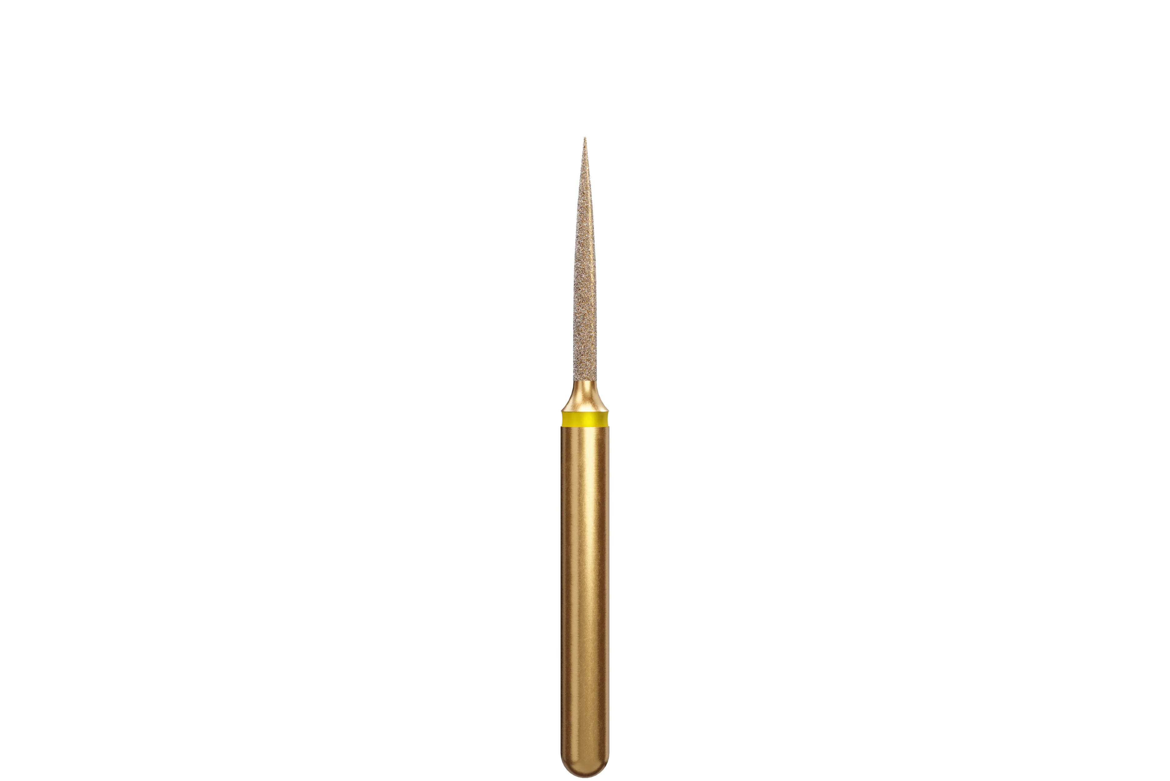 Coltene Alpen Multi-Use Multilayer Diamond Bur, Extra Fine, Flame, FG, #862-010, 1 mm Head Diameter, 8 mm Head Length, 5/Pkg