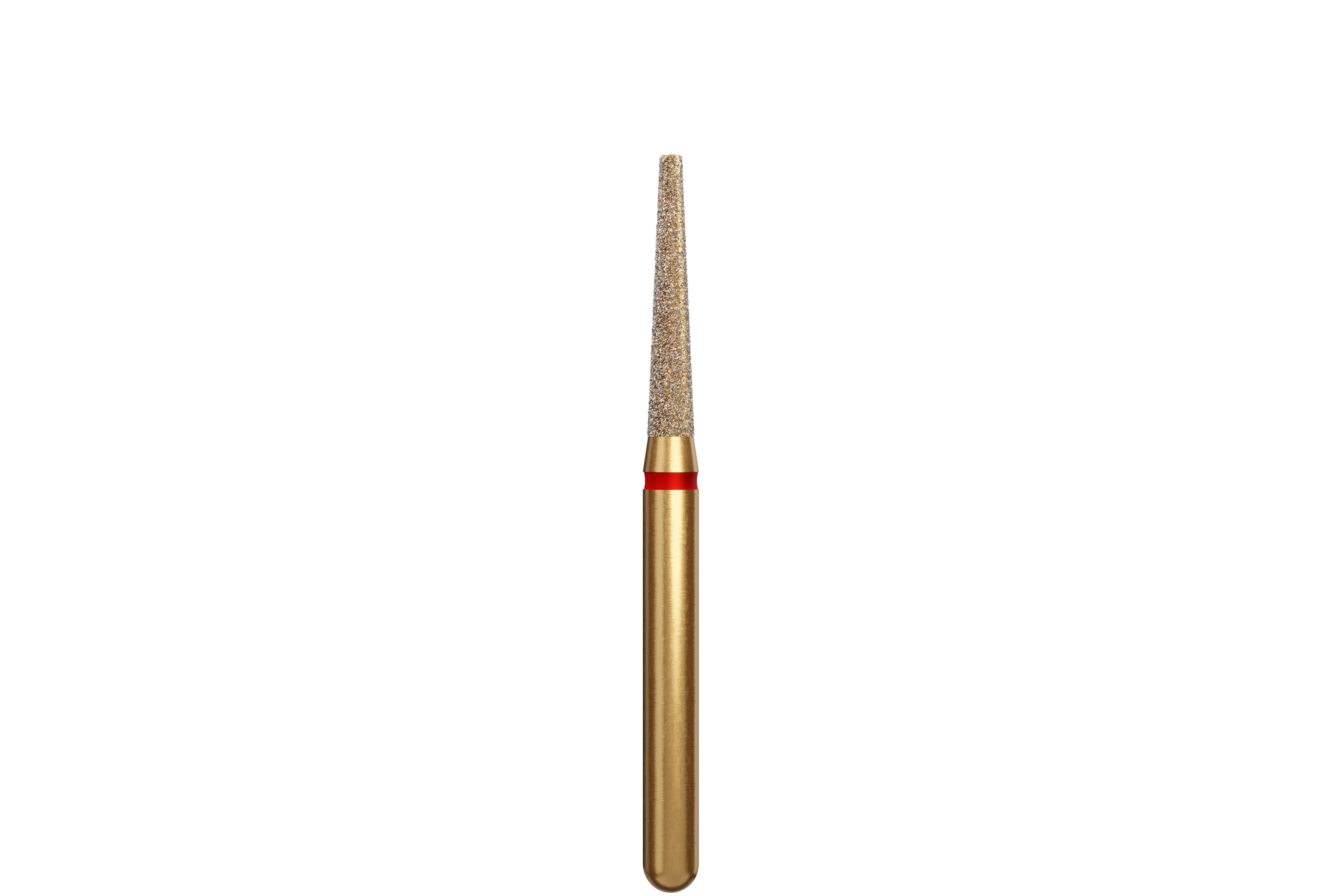 Coltene Alpen Multi-Use Multilayer Diamond Bur, Fine Grit, Flat End Taper, FG, #847-016, 1.6 mm Head Diameter, 8 mm Head Length, 5/Pkg