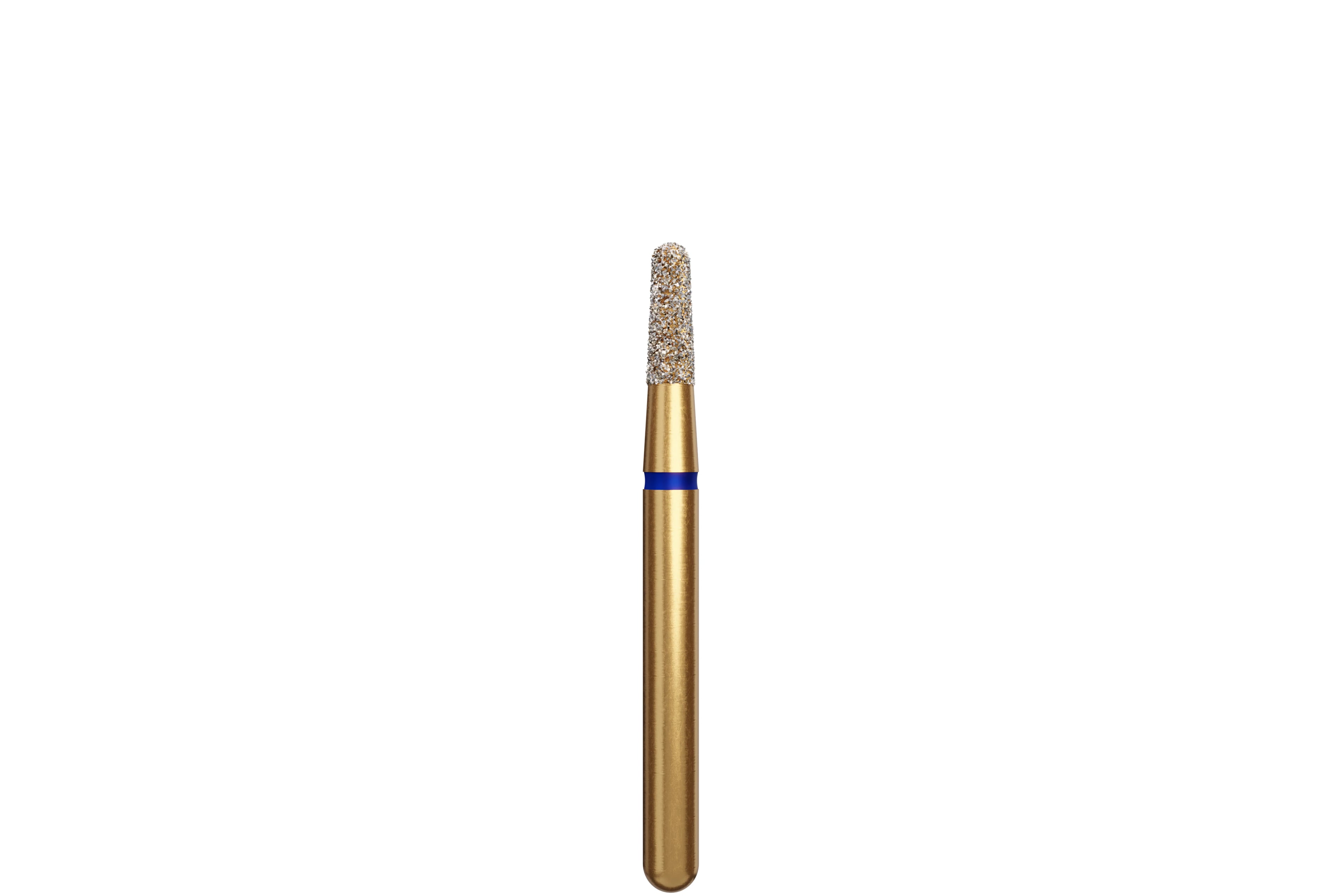 Coltene Alpen Multi-Use Multilayer Diamond Bur, Round End Taper, FG, Medium Grit, #849-016, 1.6 mm Head Diameter, 4 mm Head Length, 5/Pkg