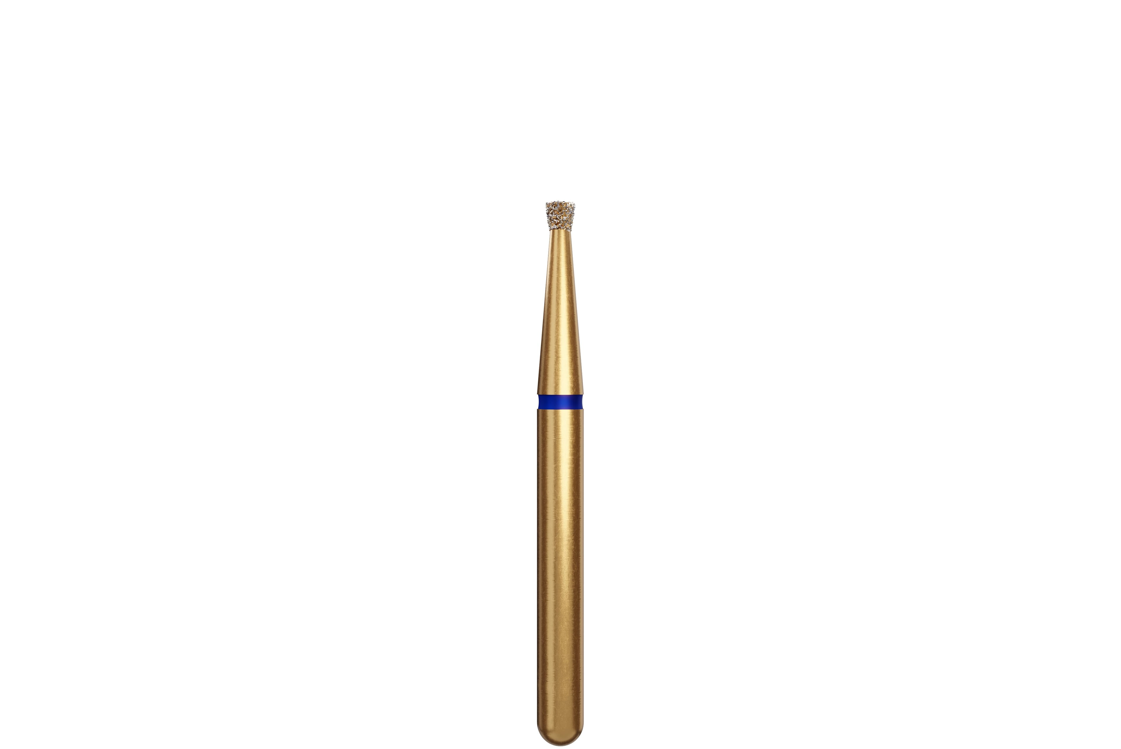 Coltene Alpen Multi-Use Multilayer Diamond Bur, FG, Medium Grit, Inverted Cone, #805-012, 1.2 mm Head Diameter, 0.9 mm Head Length, Blue Ring, 5/Pkg