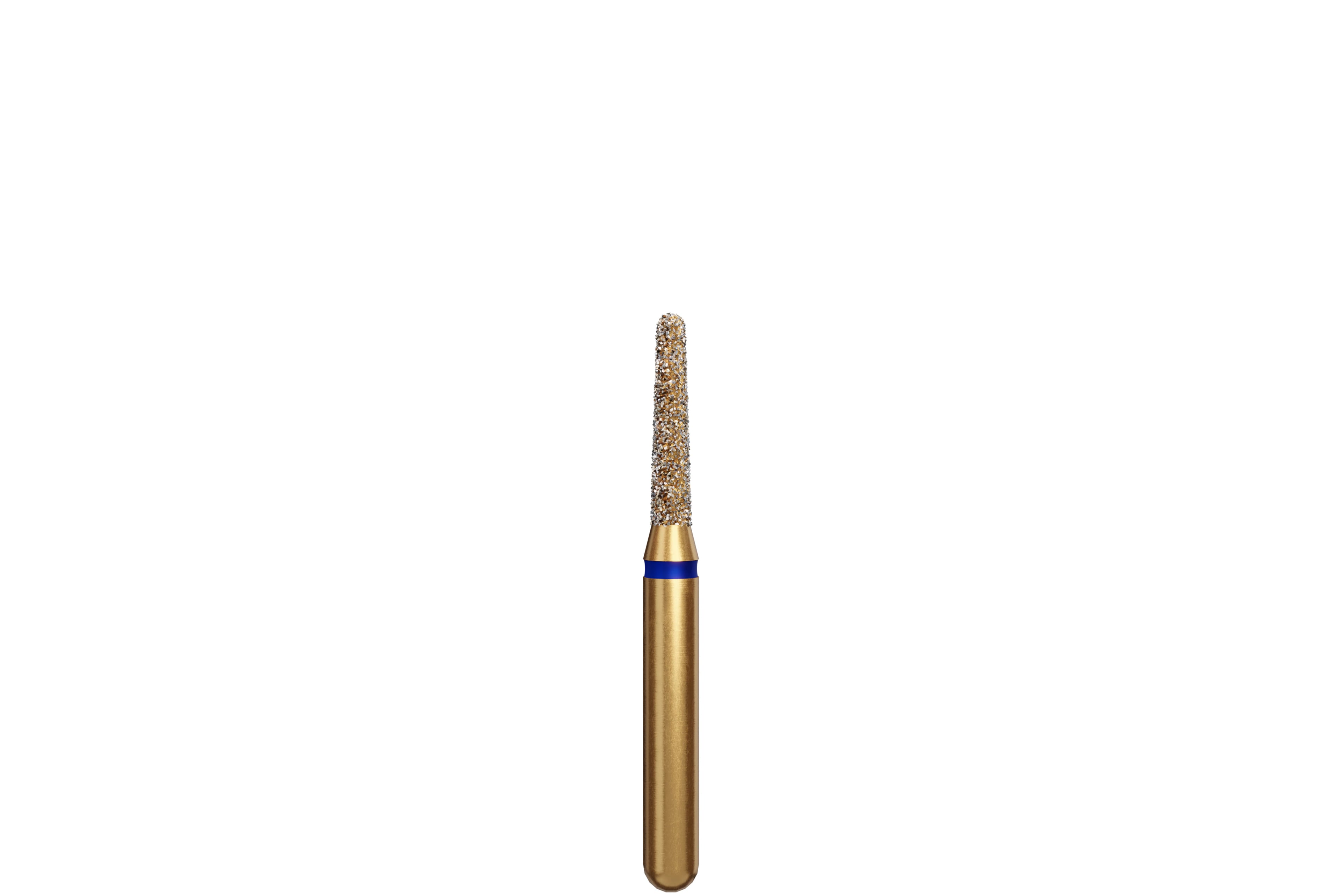 Coltene Alpen Multi-Use Multilayer Diamond Bur, FGSS, Medium Grit, Round End Taper, #855-014, 1.4 mm Head Diameter, 6 mm Head Length, 5/Pack