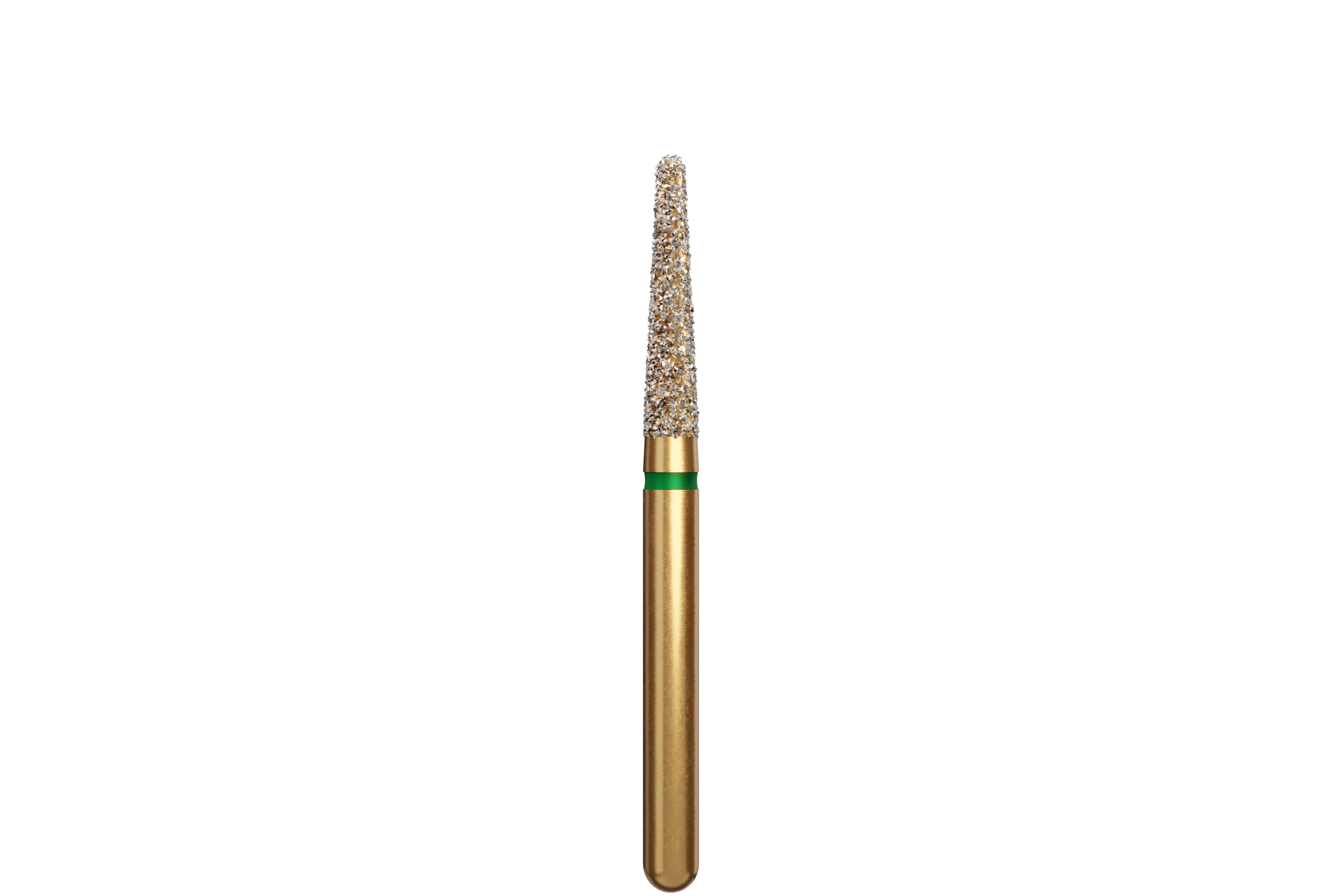 Coltene Alpen Multi-Use Multilayer Diamond Bur, FG, Coarse, Round End Taper, #856-018, 1.8 mm Head Diameter, 8 mm Head Length, 5/Pkg