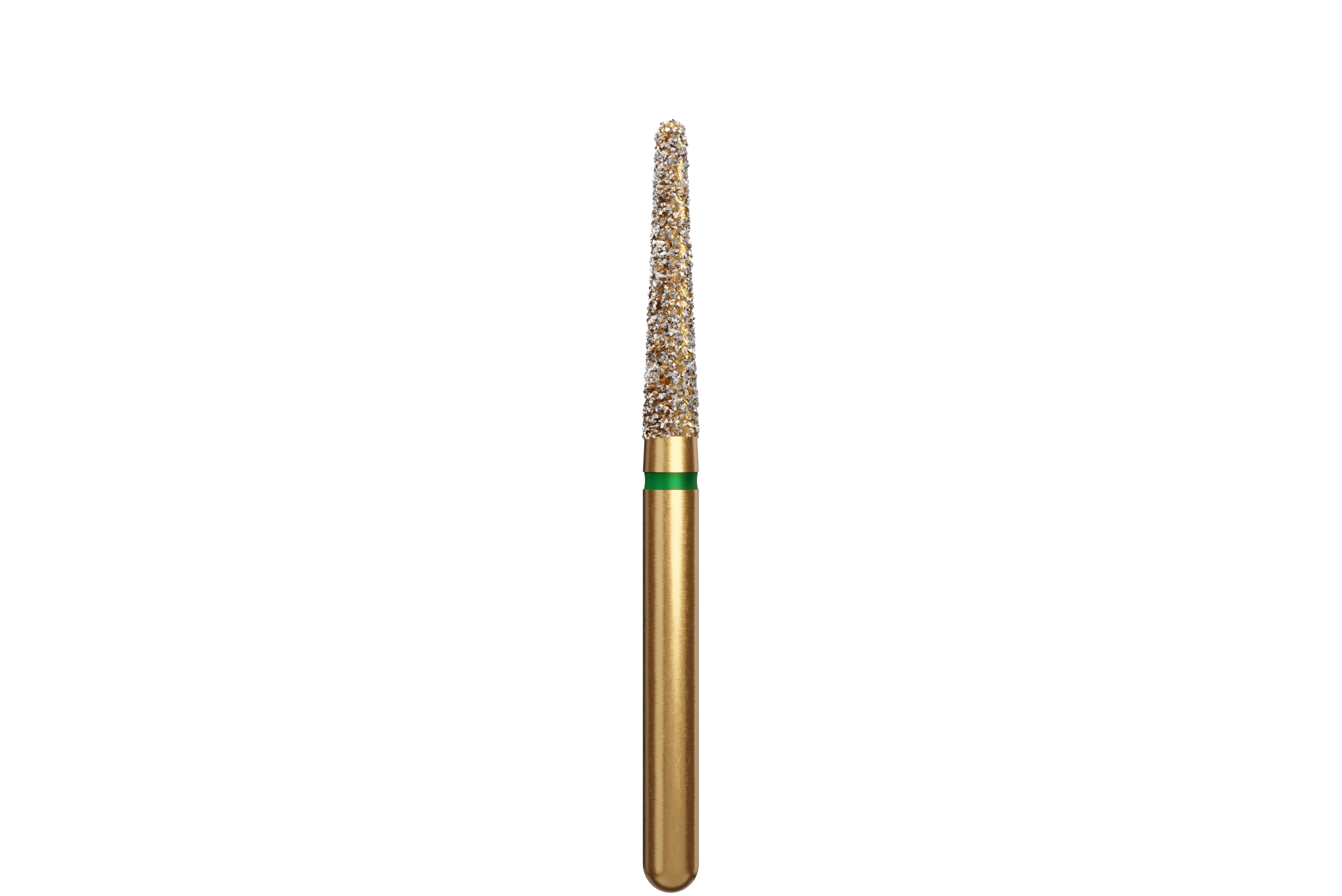 Coltene Alpen Multi-Use Multilayer Diamond Bur, FG, Coarse, Round End Taper, #856L-018, 1.8 mm Head Diameter, 9 mm Head Length, 5/Pkg