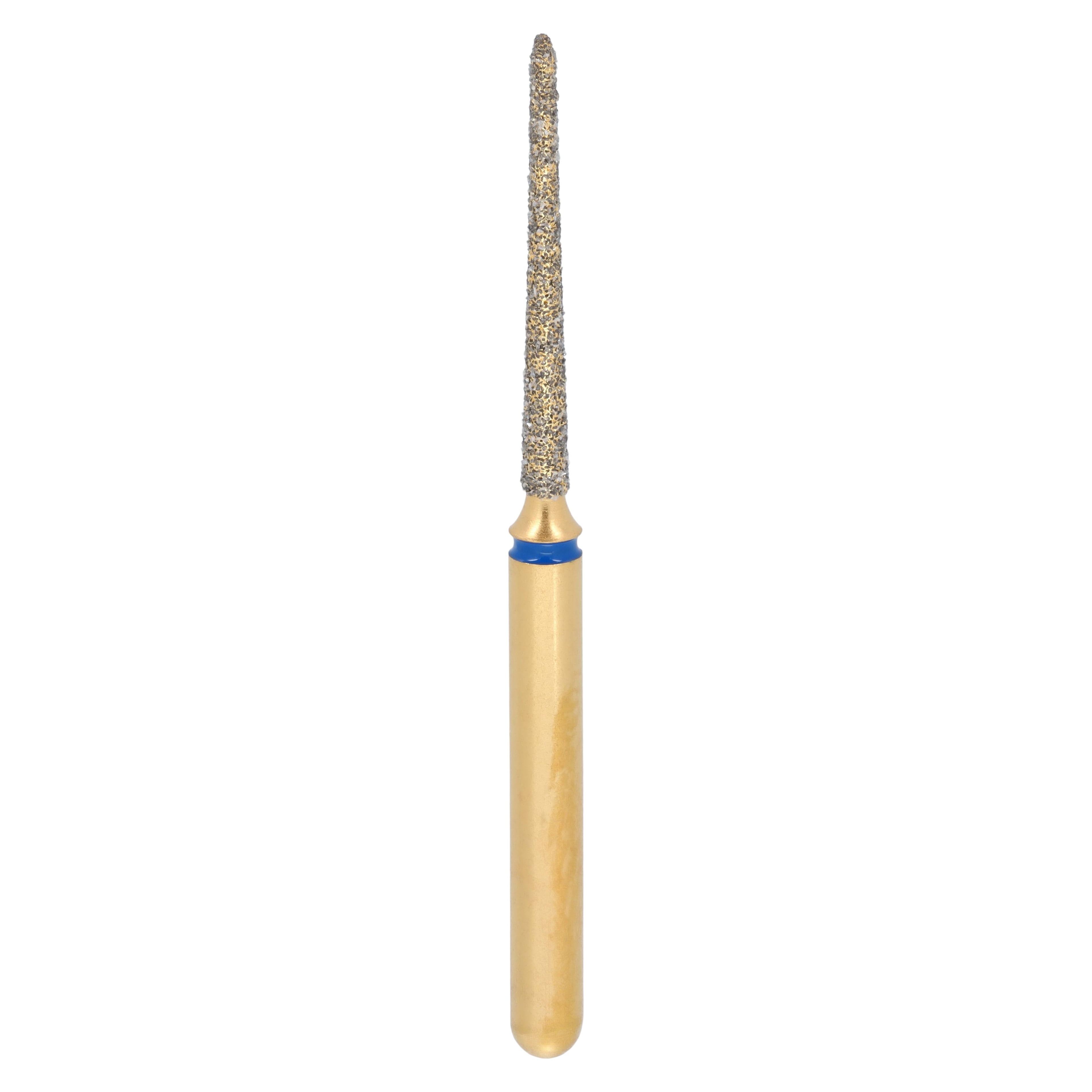 Coltene Alpen Multi-Use Multilayer Diamond Bur, FG, Medium, Flame/Needle, #859-010, 1 mm Head Diameter, 10 mm Head Length, 5/Pkg