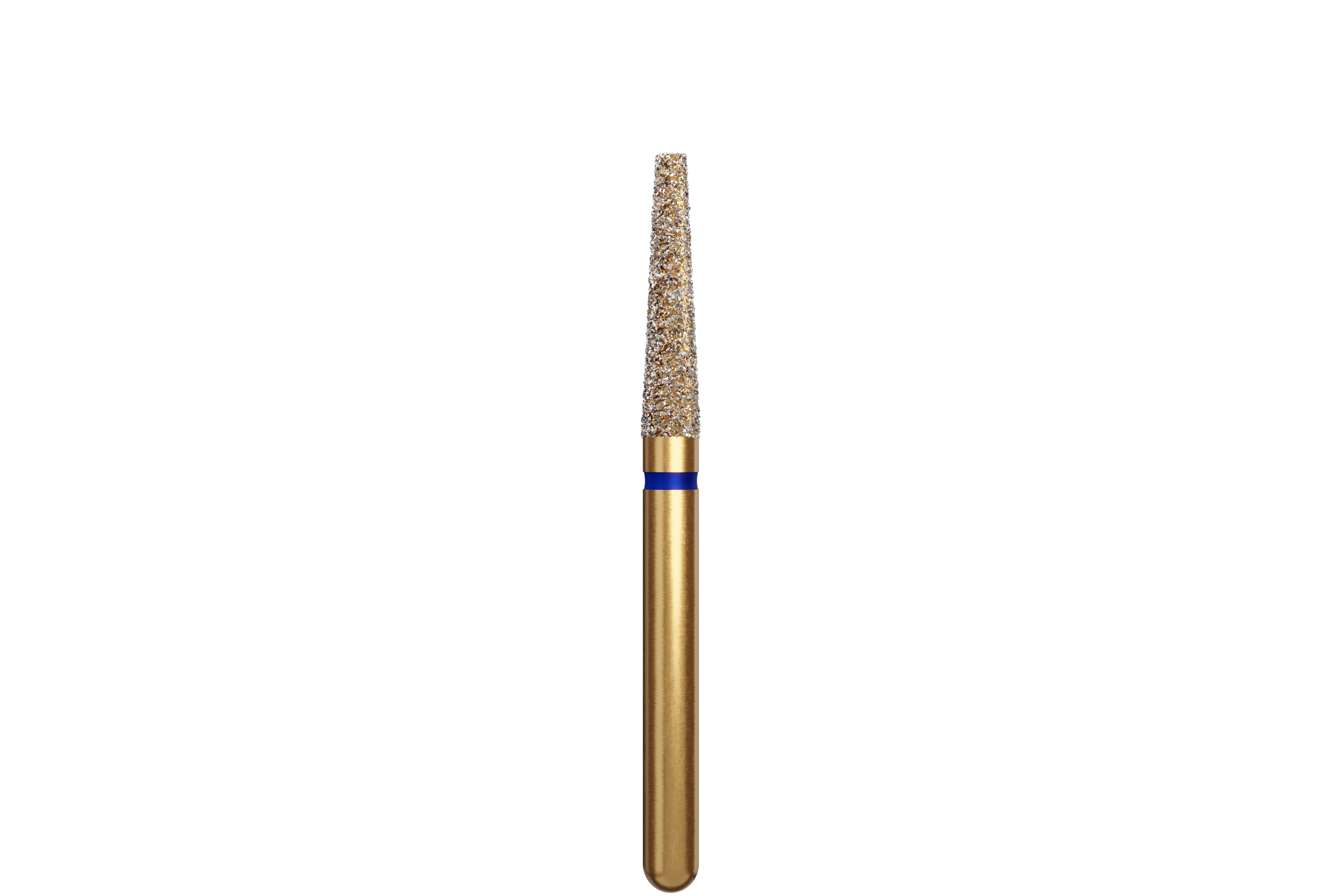 Coltene Alpen Multi-Use Multilayer Diamond Bur, FG, Medium Grit, Flat End Taper, #847-018, 1.8 mm Head Diameter, 8 mm Head Length, 5/Pkg