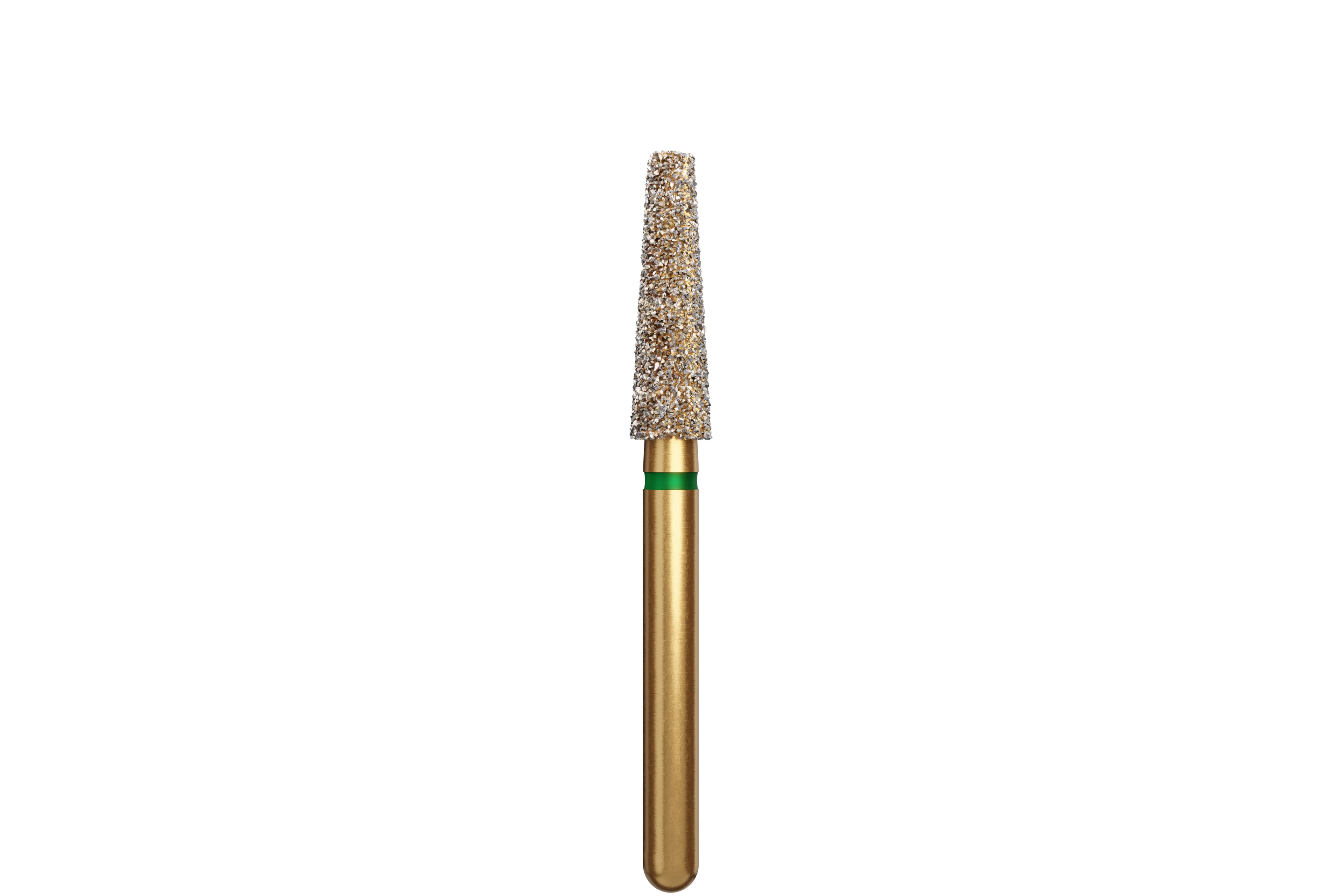 Coltene Alpen Multi-Use Multilayer Diamond Bur, FG, Coarse, Flat End Taper, #847-025, 2.5 mm Head Diameter, 8 mm Head Length, 5/Pack