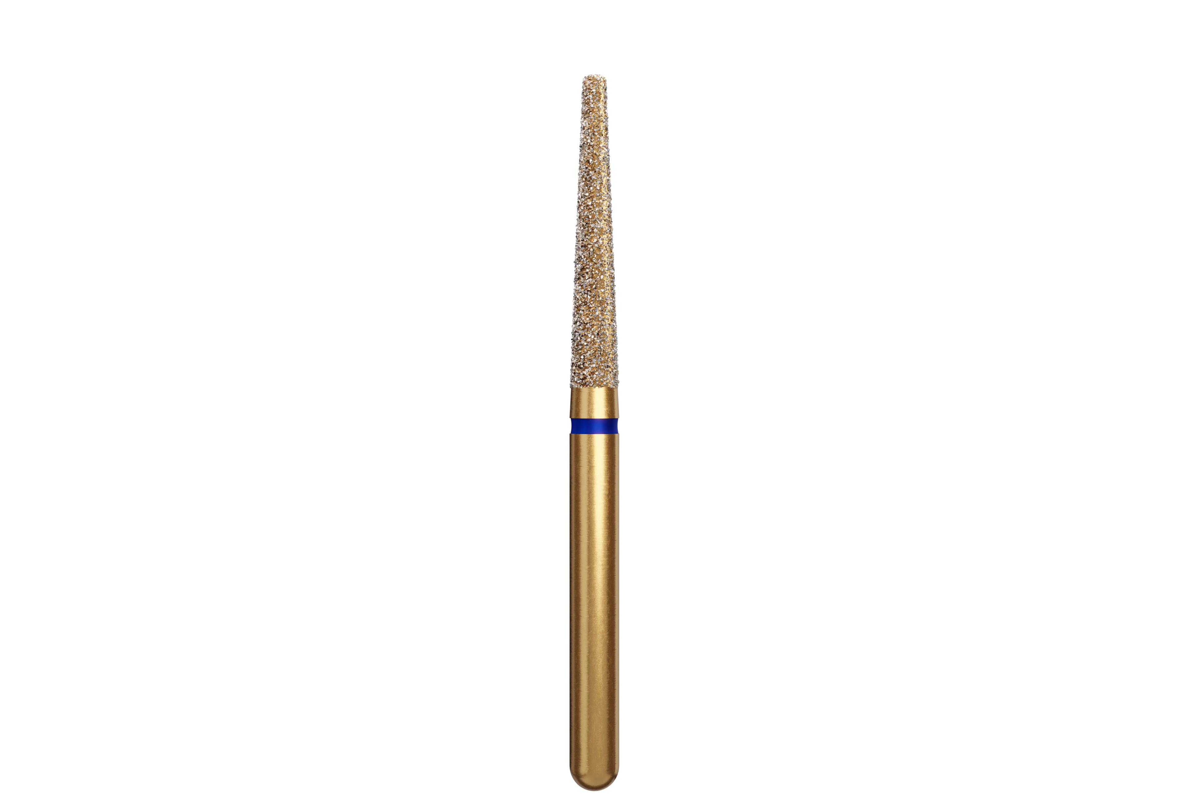Coltene Alpen Multi-Use Multilayer Diamond Bur, FG, Medium Grit, Modified End Taper (Rounded Edge Taper), 1.8 mm Head Diameter, 10 mm Head Length, 5/Pkg, #850R-018