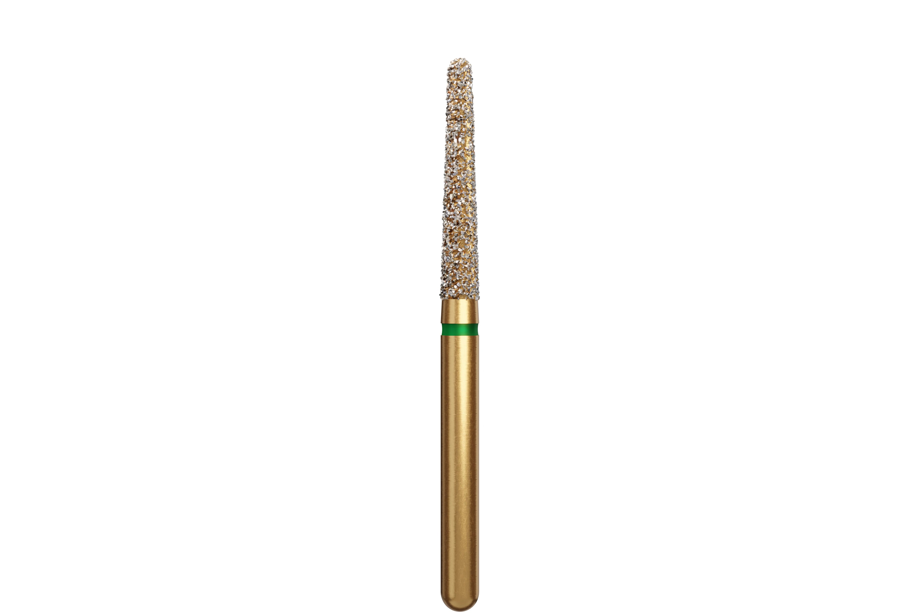Coltene Alpen Multi-Use Diamond Bur, FG, Coarse, Green, Round End Taper, #850, 1.8 mm Head Diameter, 10 mm Head Length, 5/Pkg (850-018C)