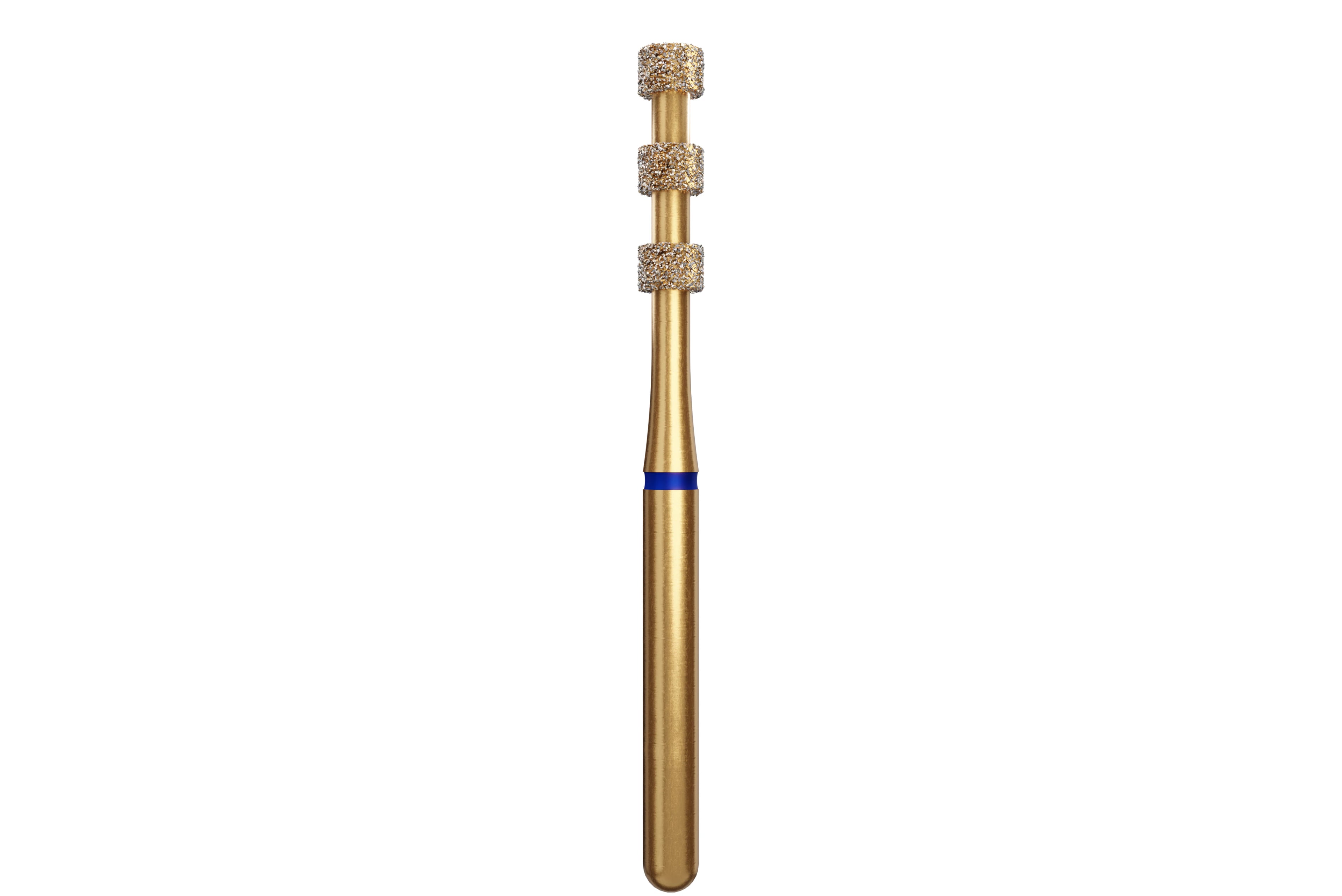 Coltene Alpen Multi-Use Multilayer Diamond Bur, FG, Medium Grit, Depth Marker, #834-021, 2.1 mm Head Diameter, 6.8 mm Head Length, 5/Pkg