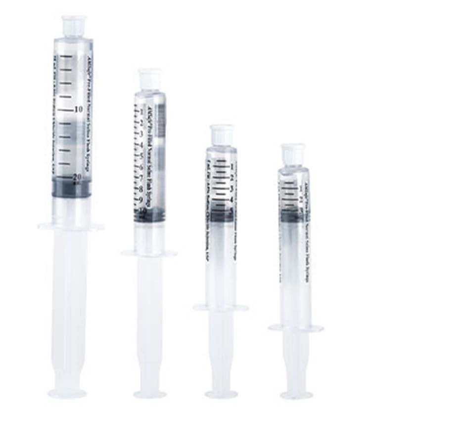 Amsino AMSafe 0.9% Sodium Chloride Prefilled Flush Syringe, 10 mL Fill in 12 mL Syringe, 180/Package