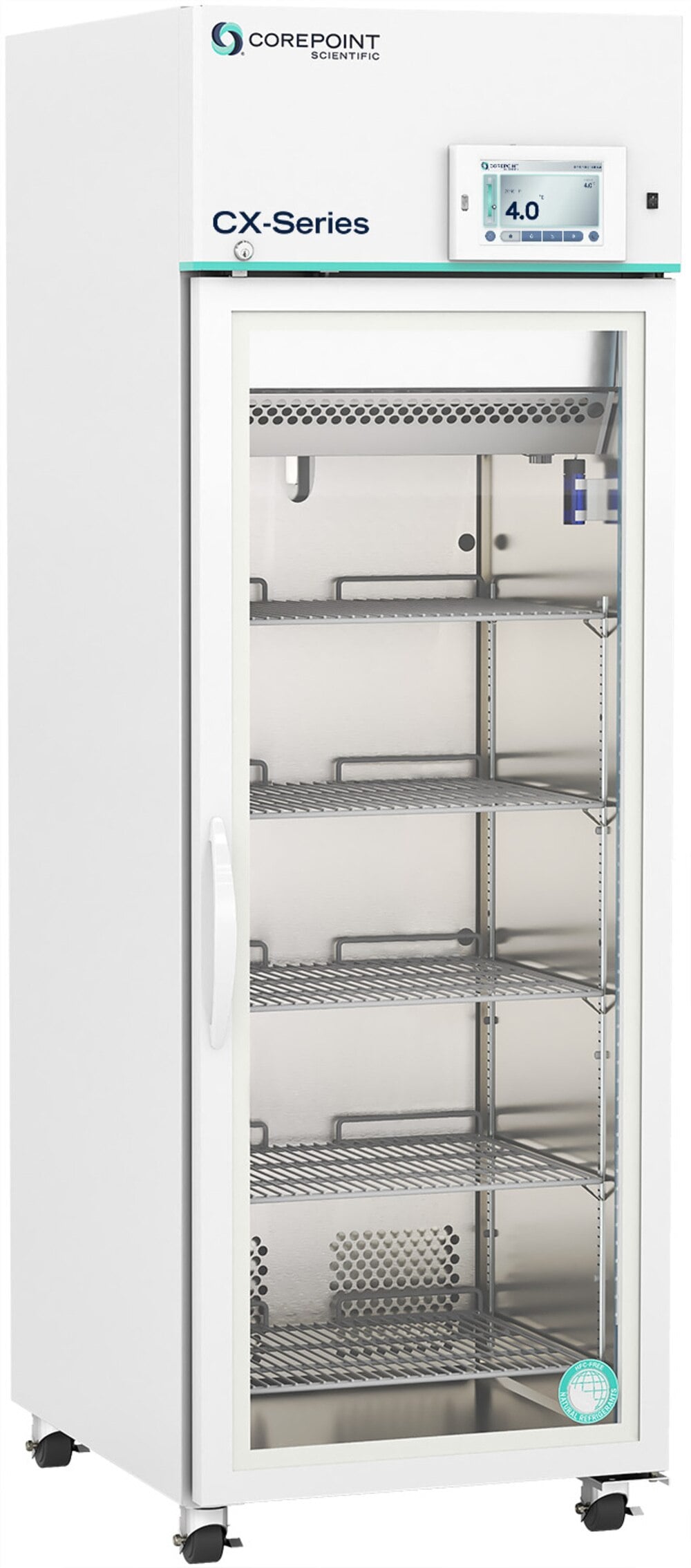 Corepoint Laboratory Refrigerator, Glass Door, Touchscreen, 23 Cu Ft, Right Hinge, 1-10°C, Cycle Defrost, 01KT0J07SV4Q4WMC3SG63SKAMD