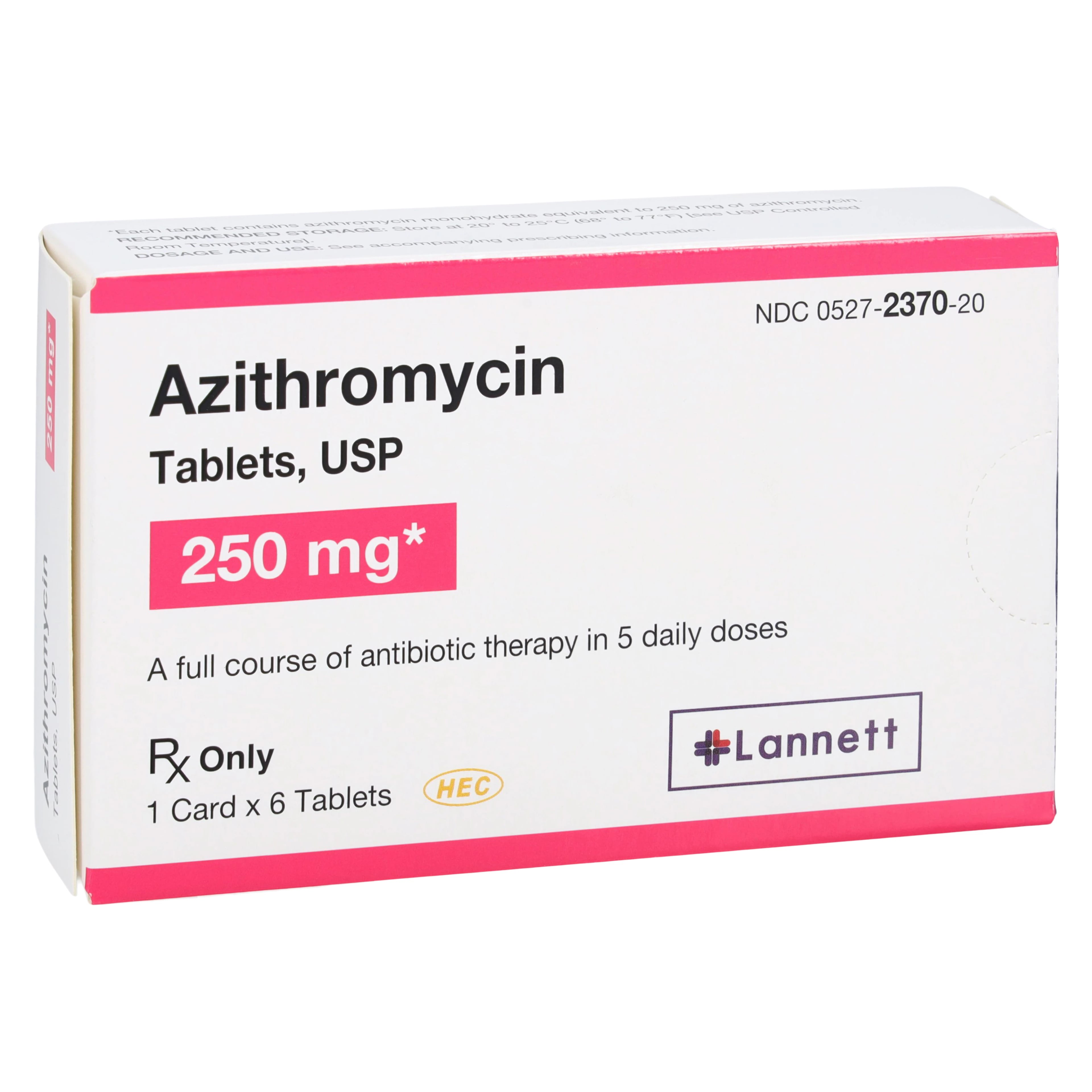 Azithromycin Tablets UD Pack, 250mg, Lannett