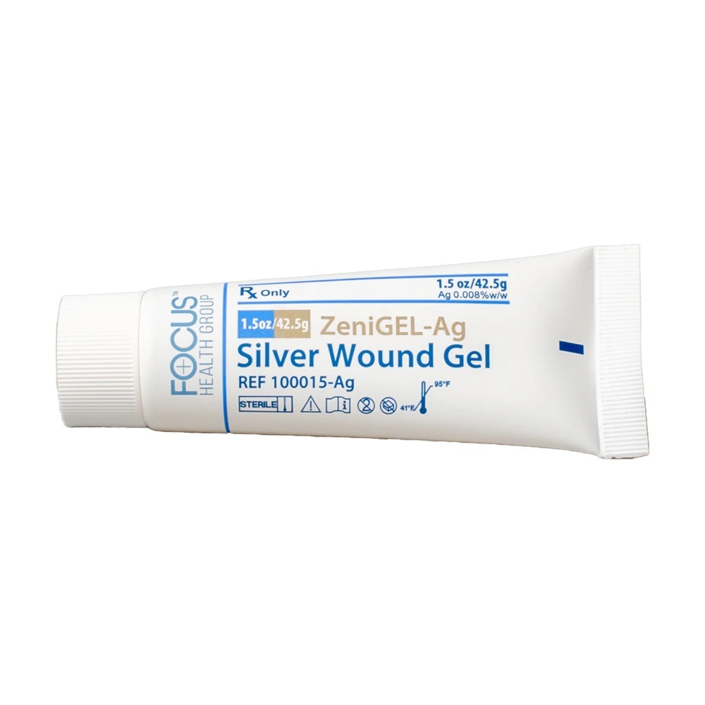ZeniGEL-AG Silver Hydrogel Wound Gel, Sterile, Amorphous, Non-Adhesive, 1.5 oz Tube
