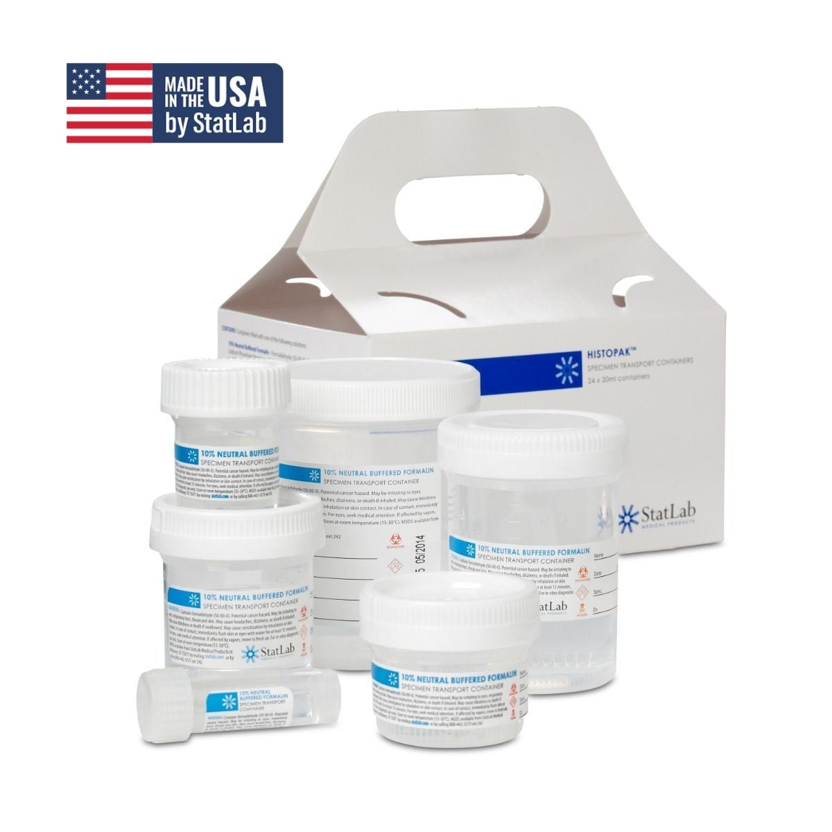 StatClick Prefilled Jar, 10% Neutral Buffered Formalin, 7mL, 100/Case